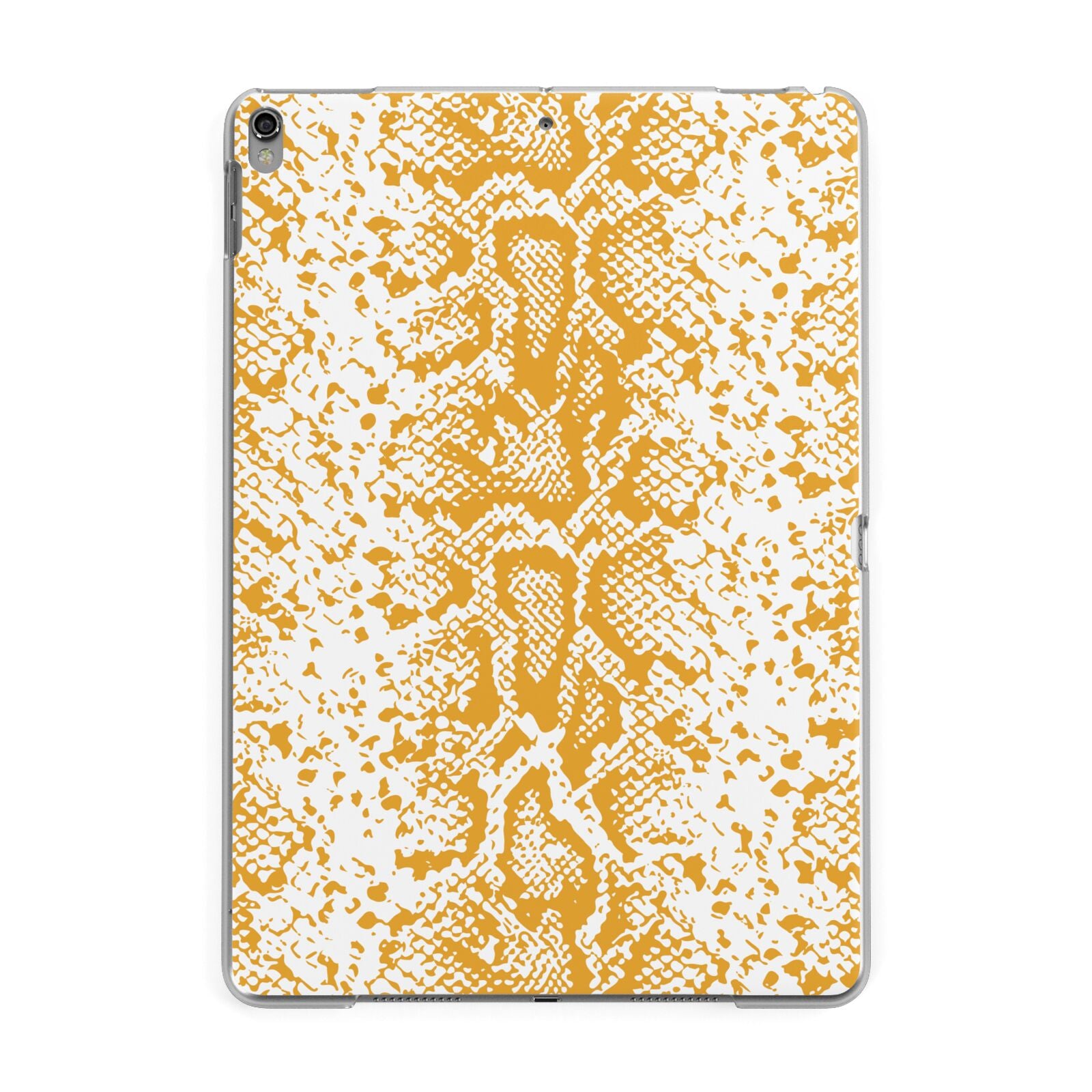 Yellow Snakeskin Apple iPad Grey Case