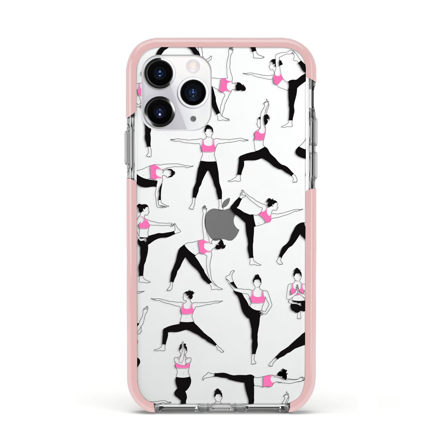 Yoga Apple iPhone 11 Pro in Silver with Pink Impact Case