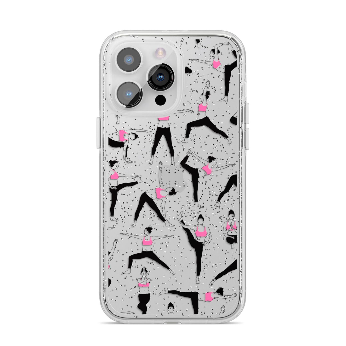 Yoga iPhone 14 Pro Max Glitter Tough Case Silver