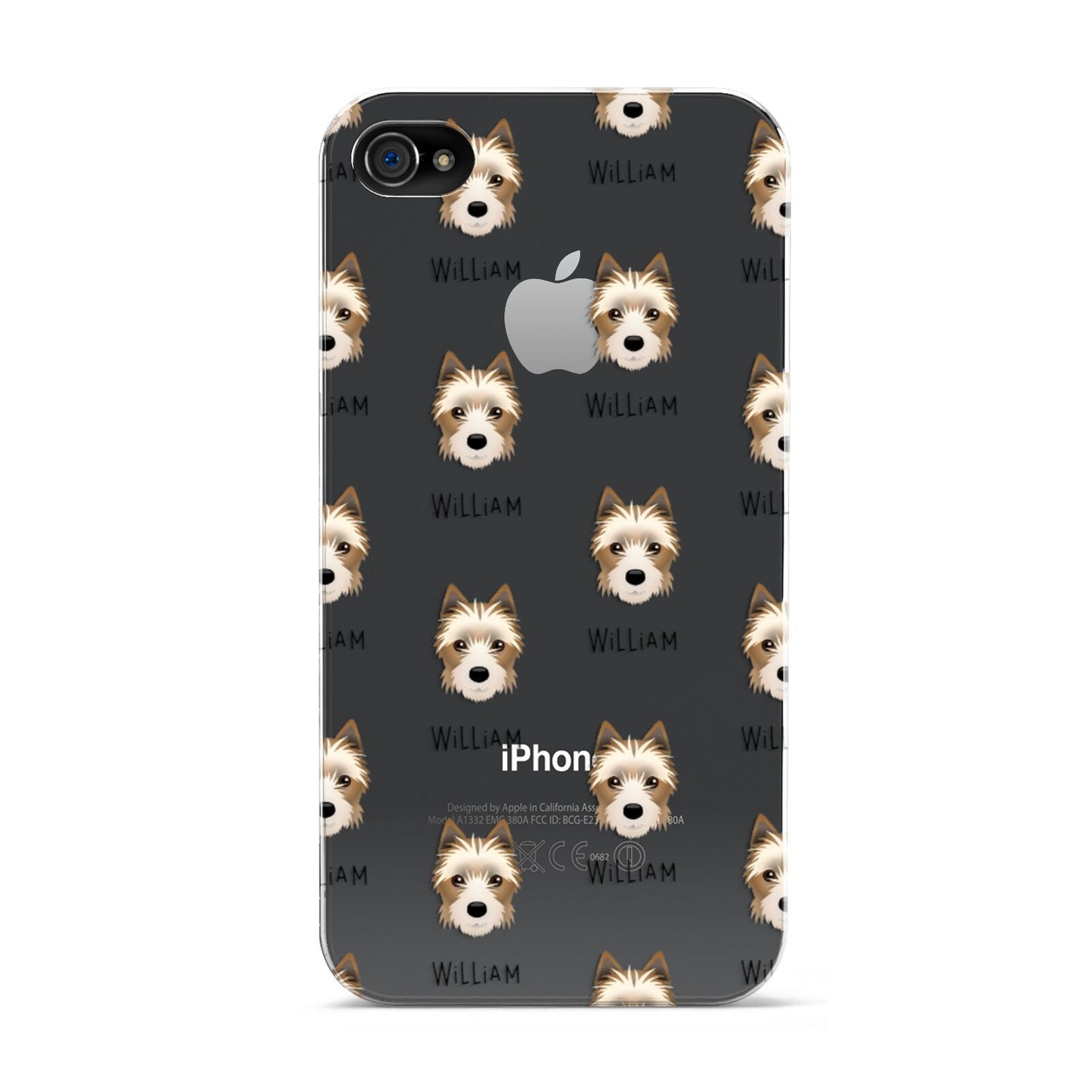 Yorkie Russell Icon with Name Apple iPhone 4s Case