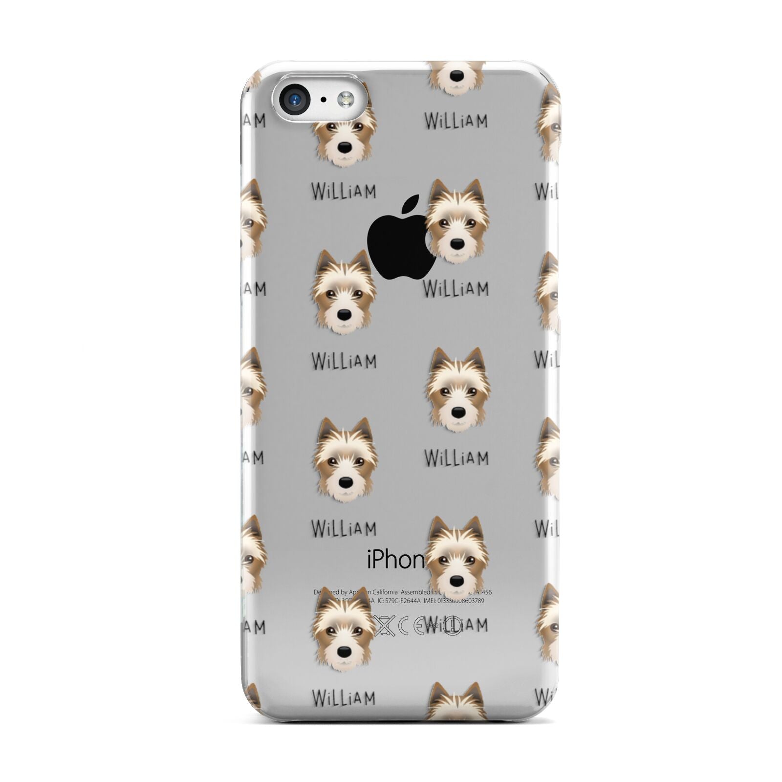 Yorkie Russell Icon with Name Apple iPhone 5c Case