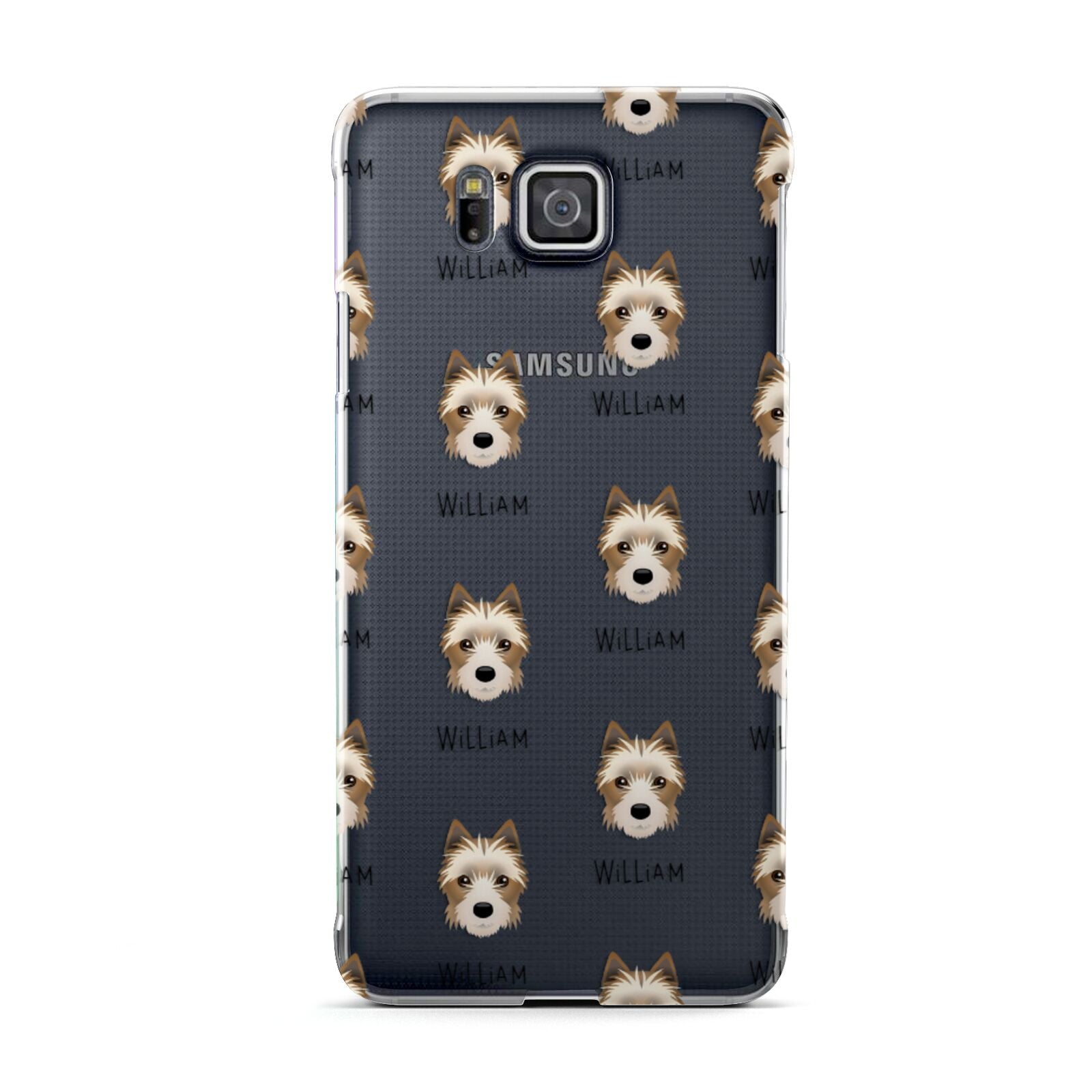 Yorkie Russell Icon with Name Samsung Galaxy Alpha Case