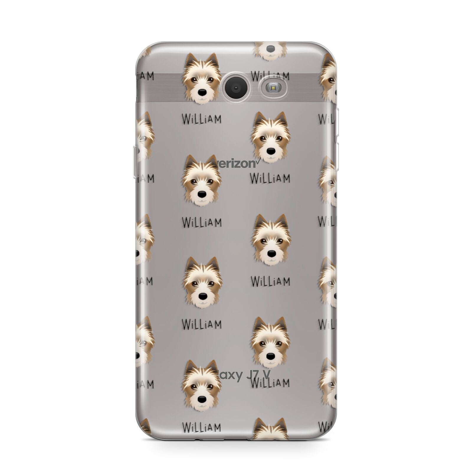 Yorkie Russell Icon with Name Samsung Galaxy J7 2017 Case