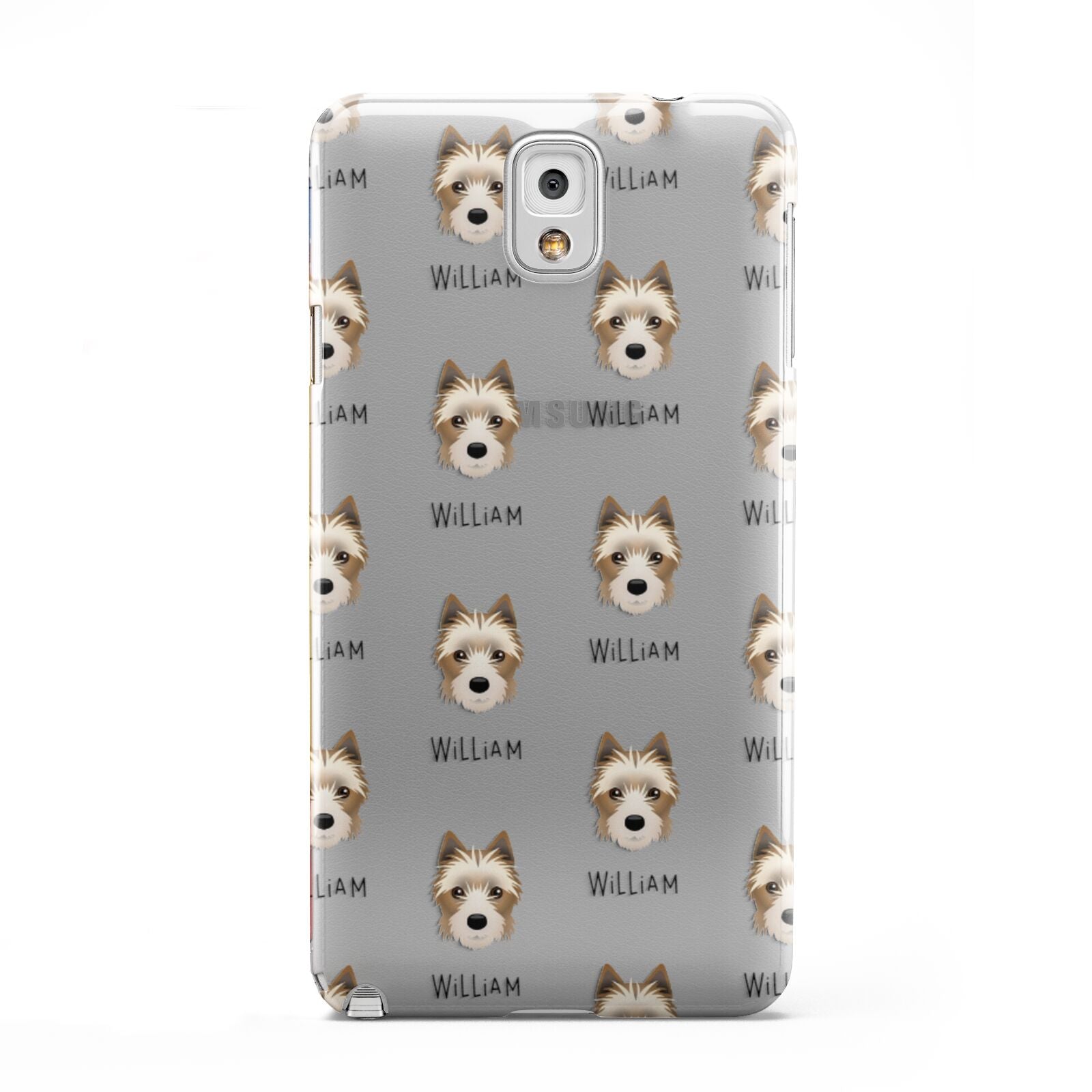 Yorkie Russell Icon with Name Samsung Galaxy Note 3 Case