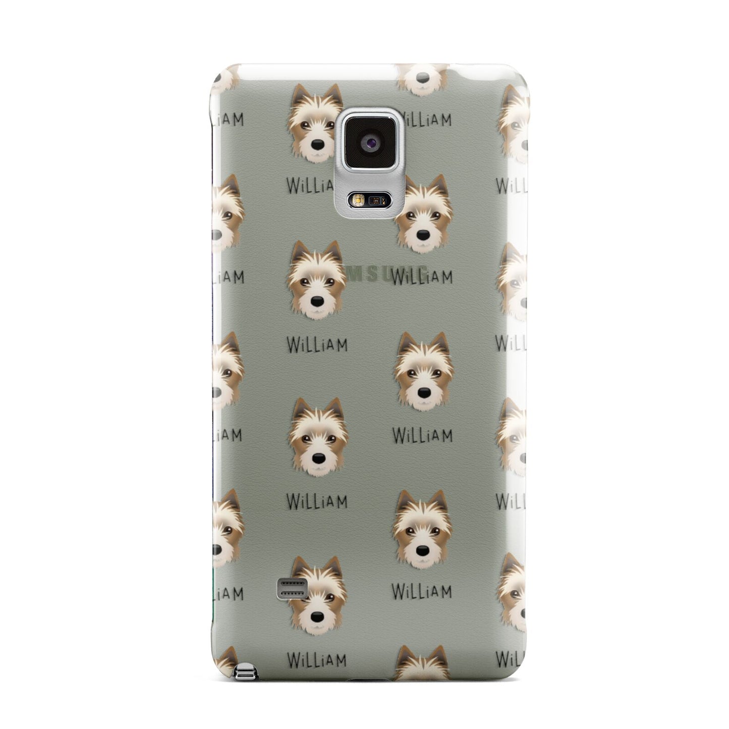 Yorkie Russell Icon with Name Samsung Galaxy Note 4 Case