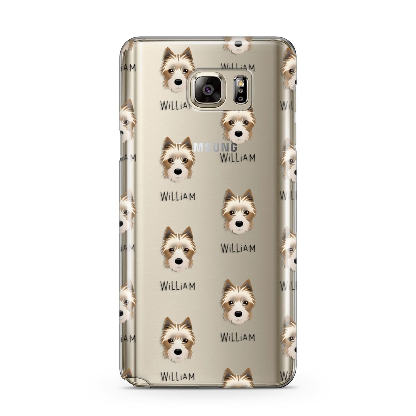 Yorkie Russell Icon with Name Samsung Galaxy Note 5 Case
