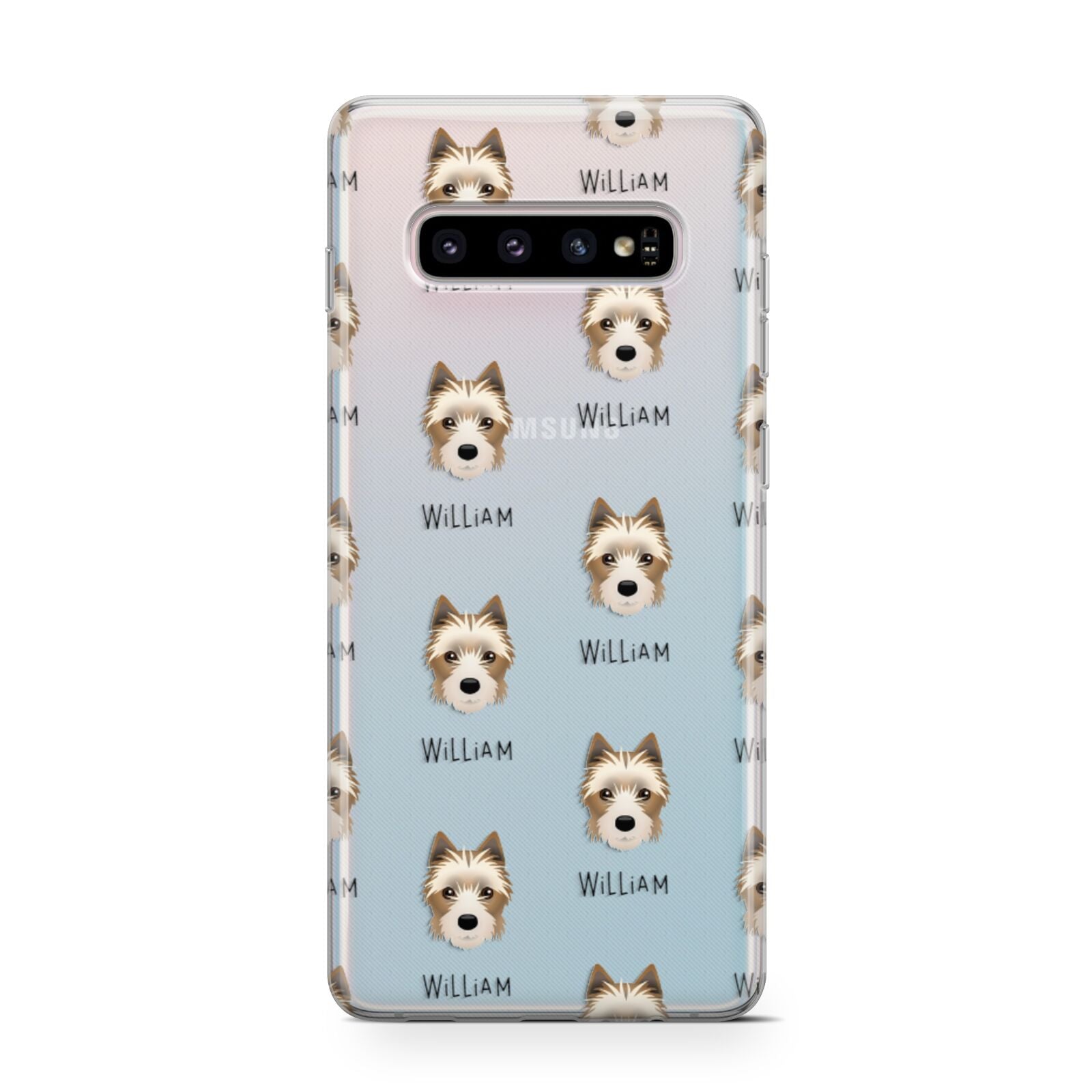 Yorkie Russell Icon with Name Samsung Galaxy S10 Case