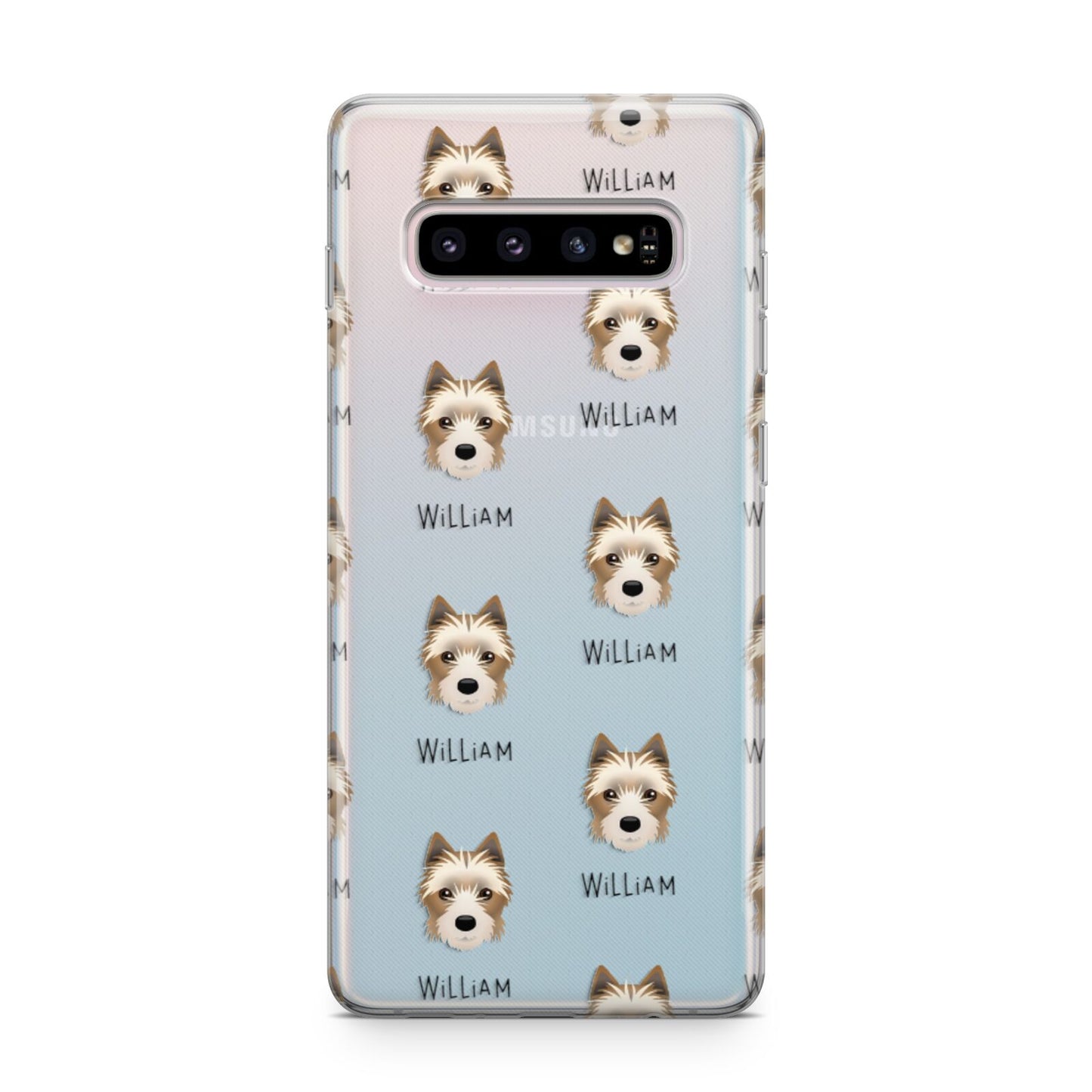 Yorkie Russell Icon with Name Samsung Galaxy S10 Plus Case