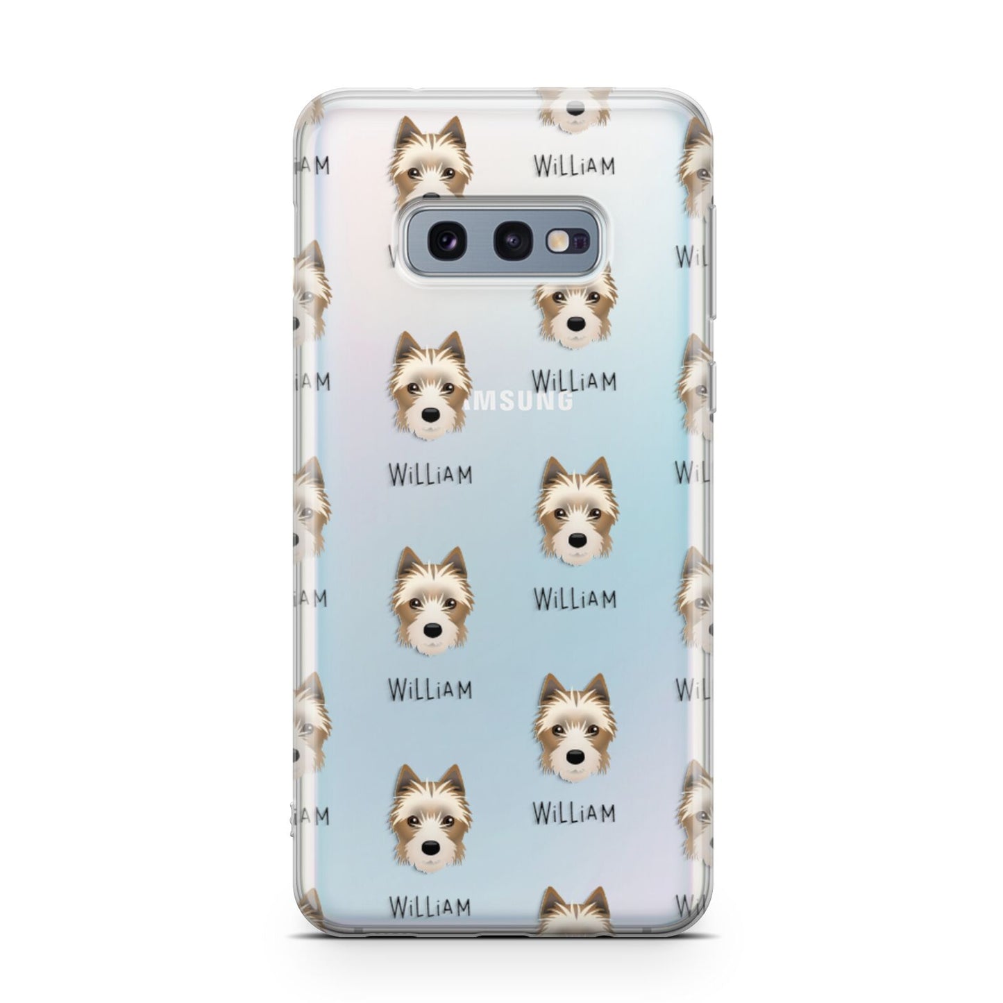 Yorkie Russell Icon with Name Samsung Galaxy S10E Case