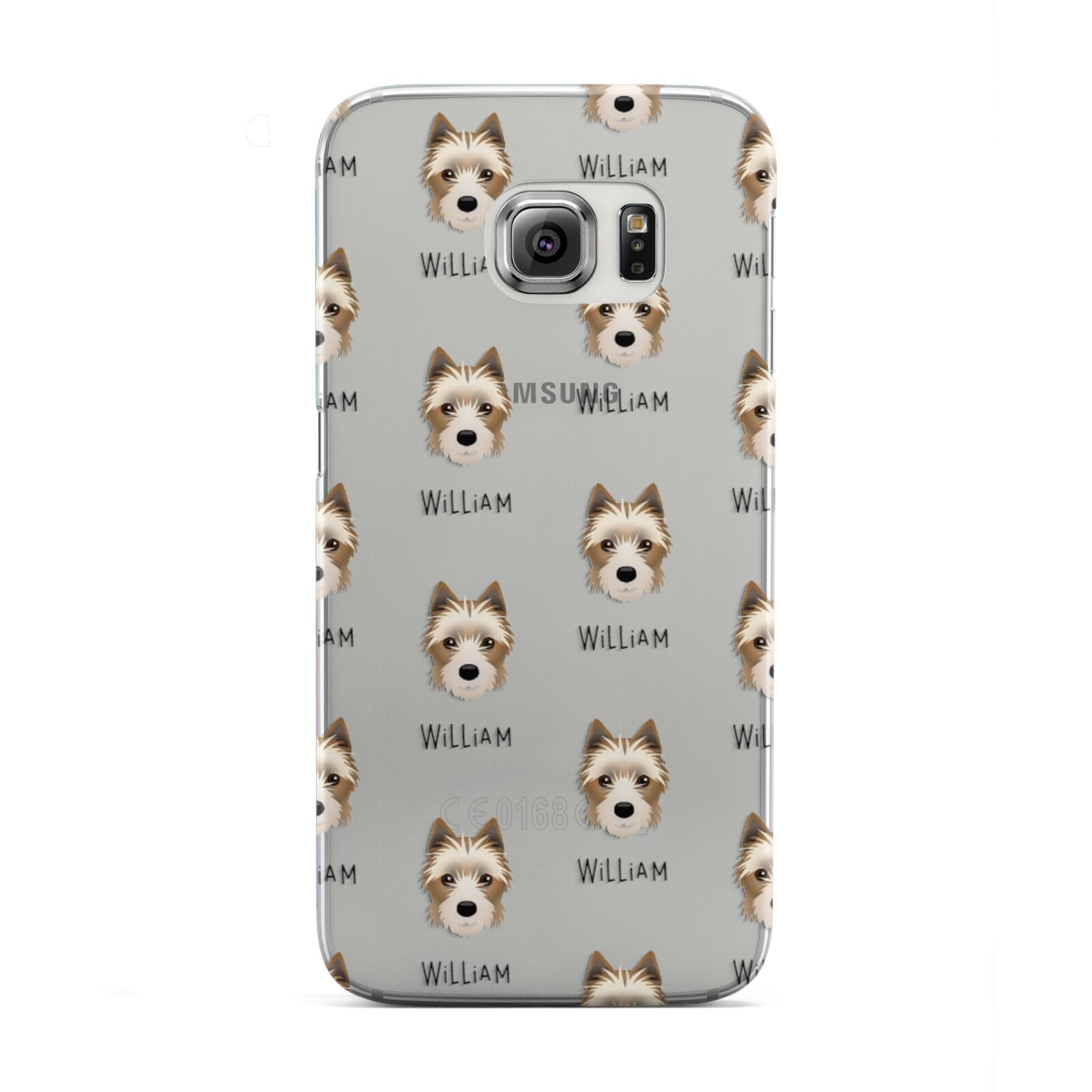 Yorkie Russell Icon with Name Samsung Galaxy S6 Edge Case
