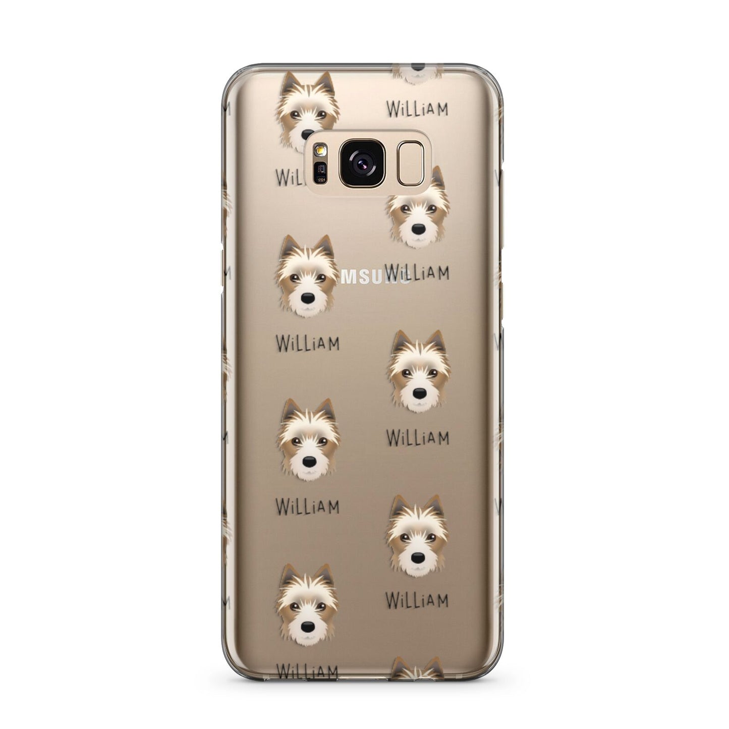 Yorkie Russell Icon with Name Samsung Galaxy S8 Plus Case