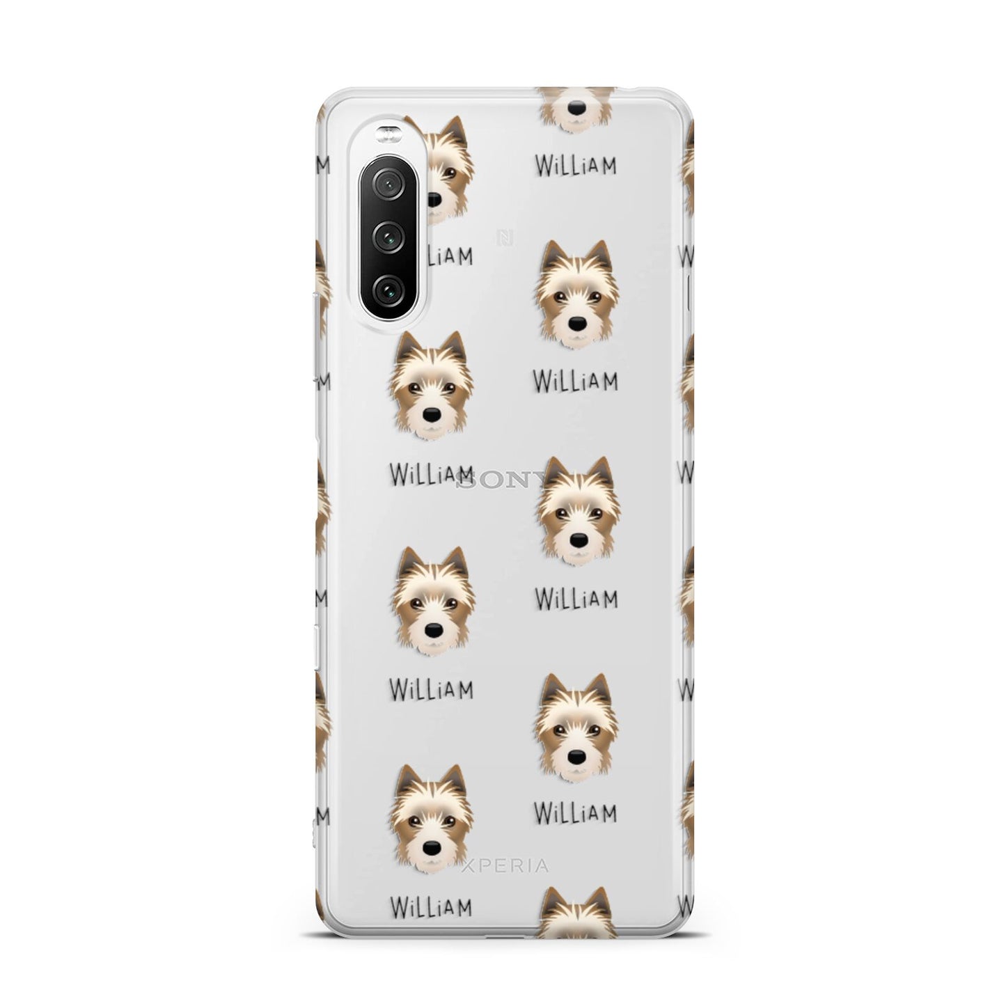 Yorkie Russell Icon with Name Sony Xperia 10 III Case