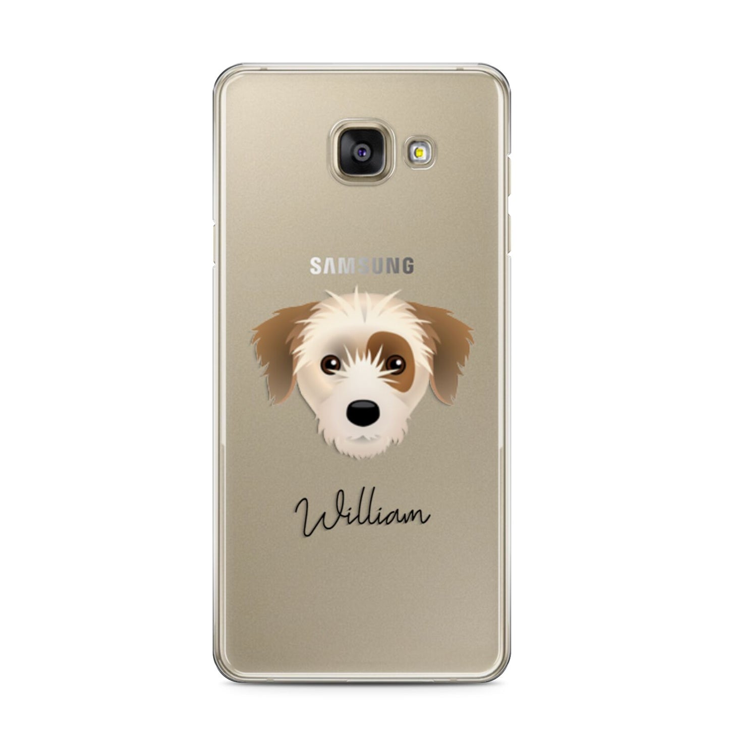 Yorkie Russell Personalised Samsung Galaxy A3 2016 Case on gold phone