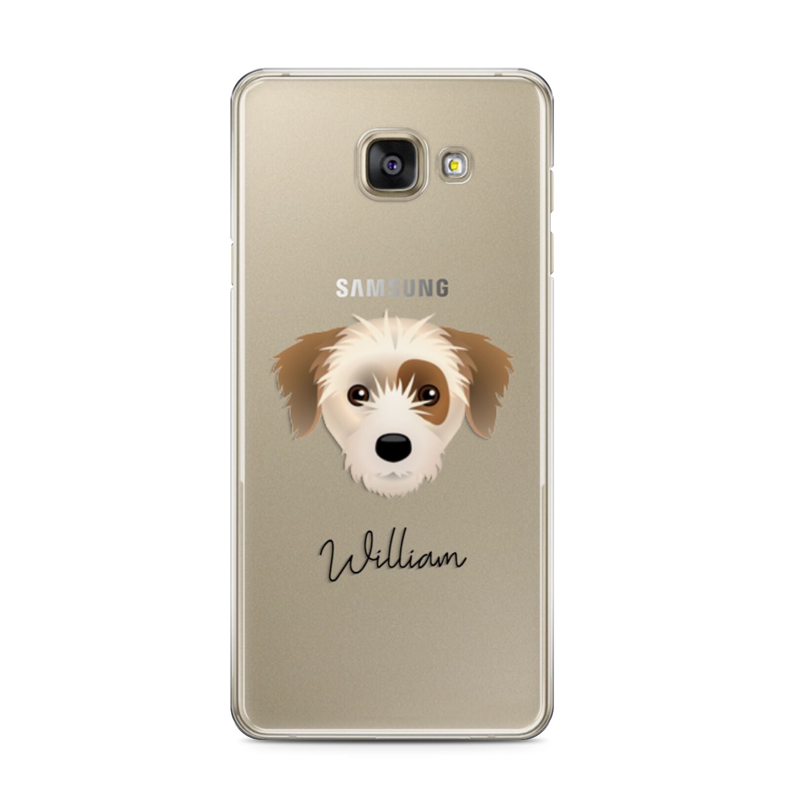 Yorkie Russell Personalised Samsung Galaxy A3 2016 Case on gold phone