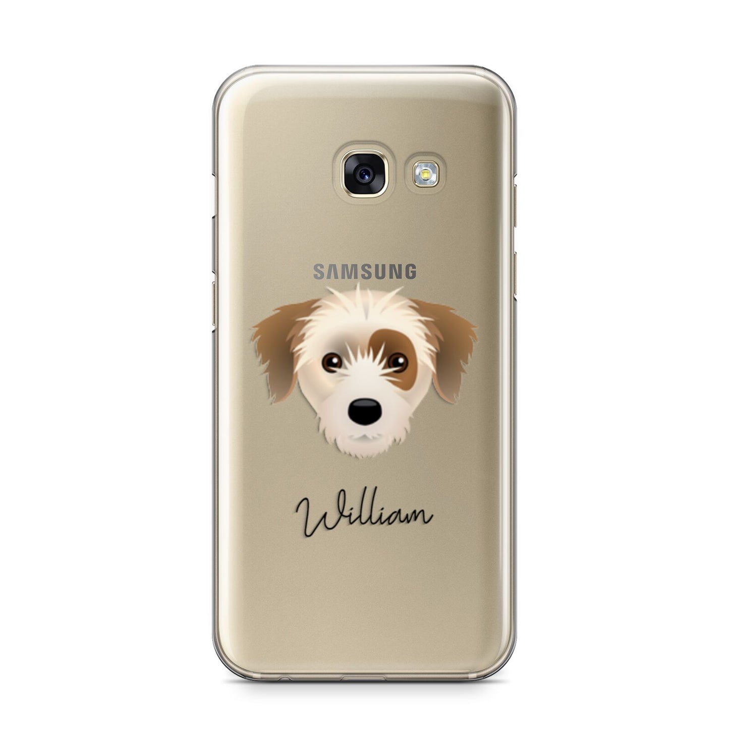 Yorkie Russell Personalised Samsung Galaxy A3 2017 Case on gold phone