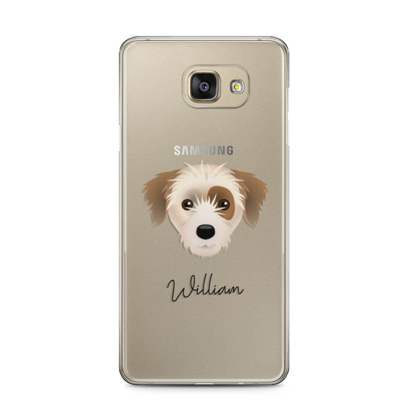 Yorkie Russell Personalised Samsung Galaxy A5 2016 Case on gold phone