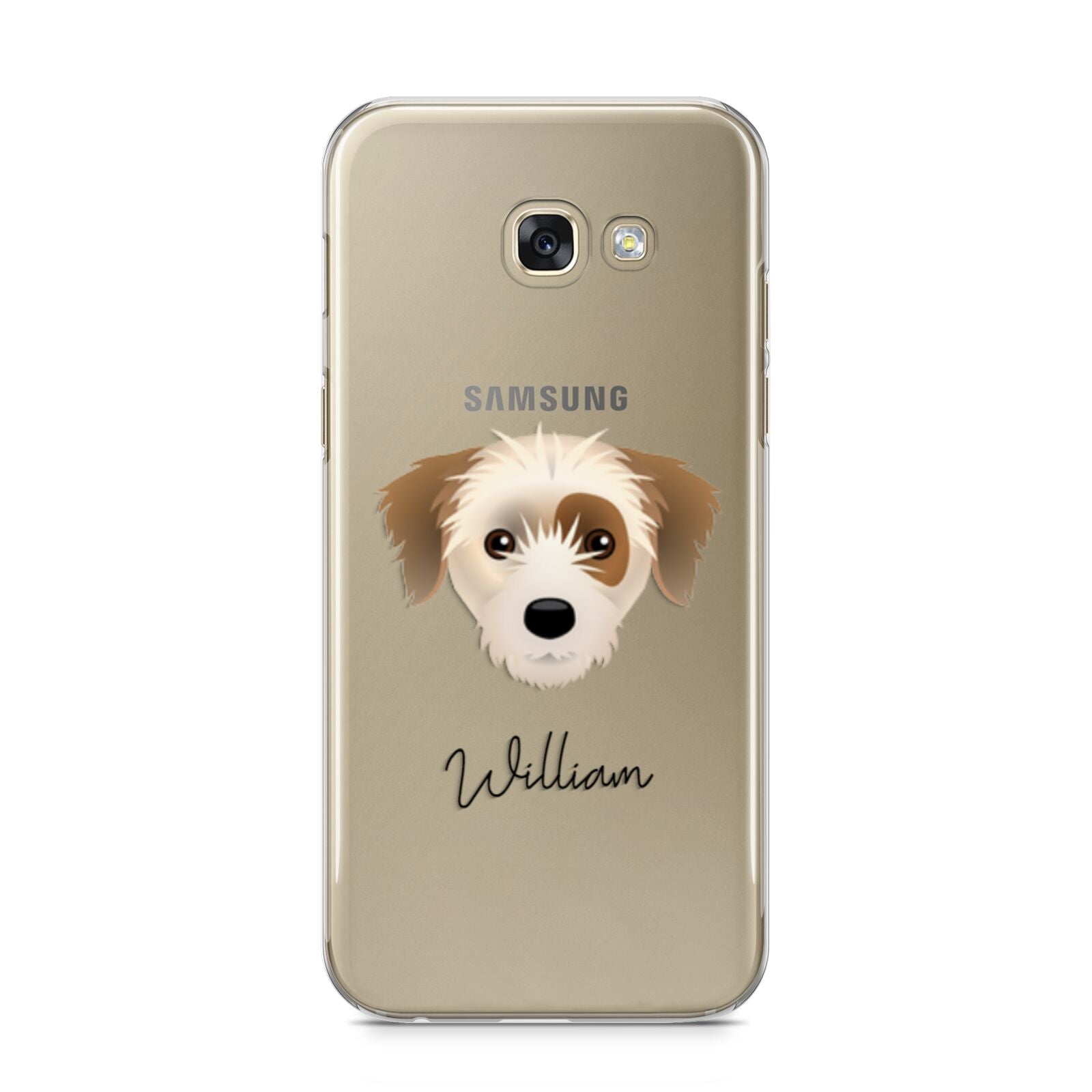 Yorkie Russell Personalised Samsung Galaxy A5 2017 Case on gold phone
