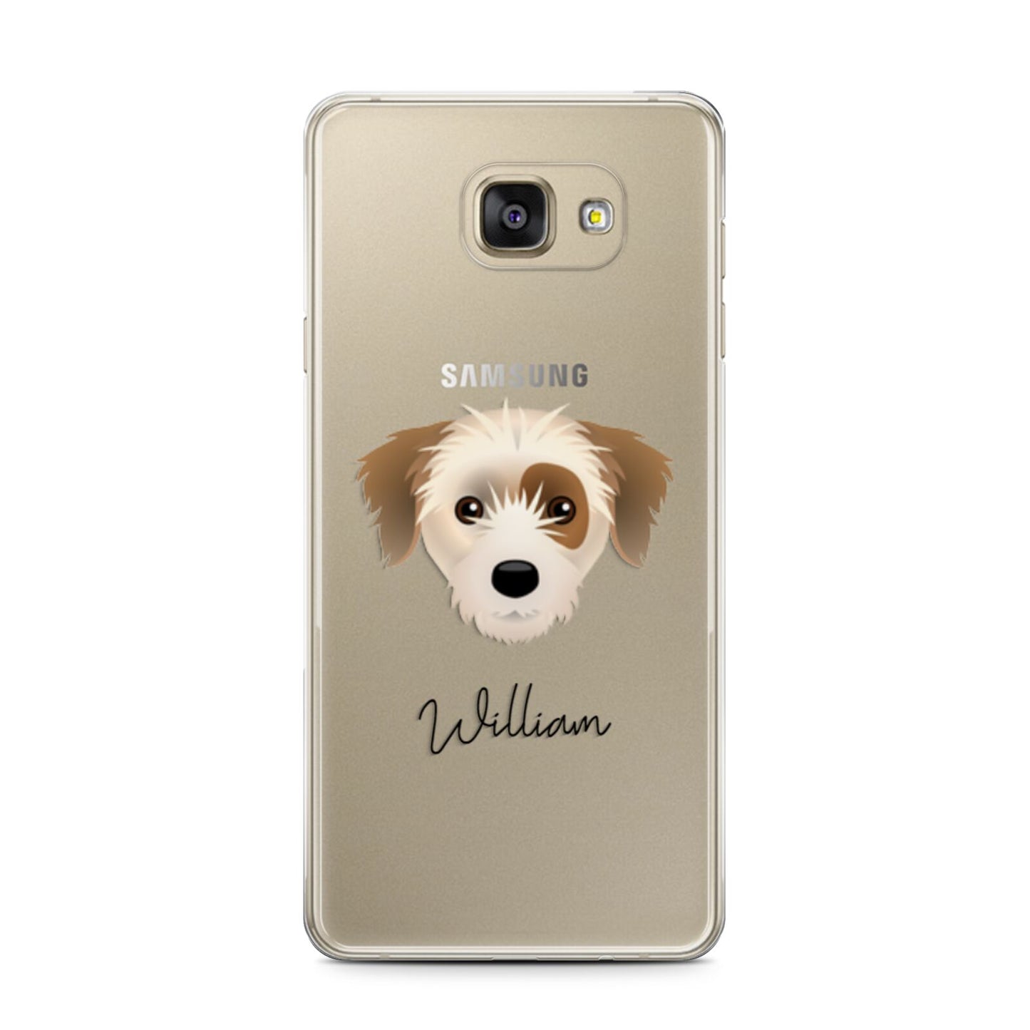 Yorkie Russell Personalised Samsung Galaxy A7 2016 Case on gold phone