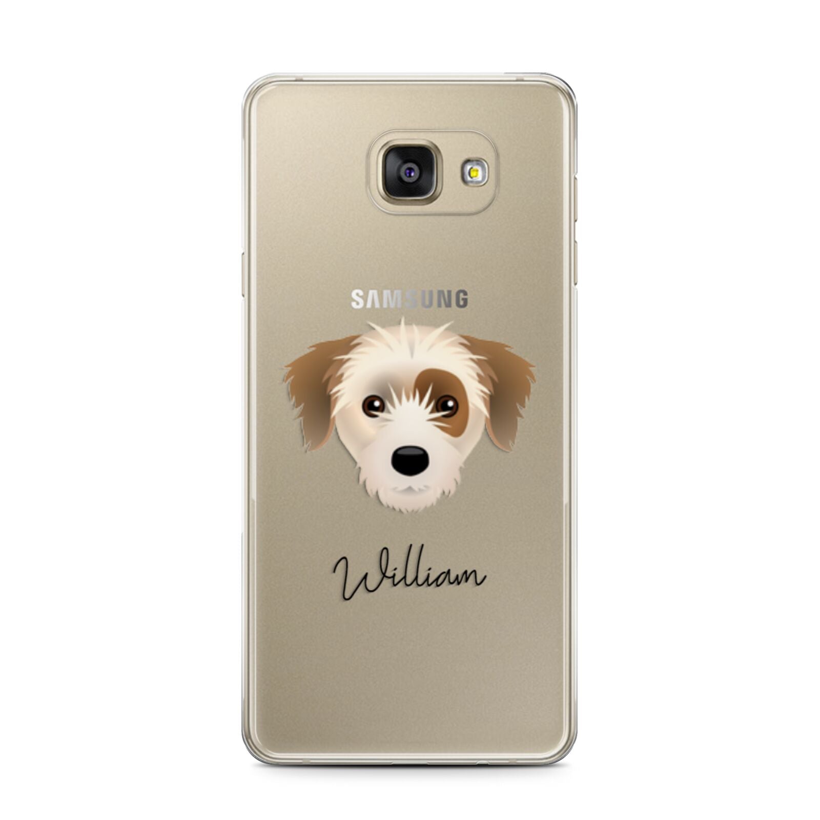 Yorkie Russell Personalised Samsung Galaxy A7 2016 Case on gold phone