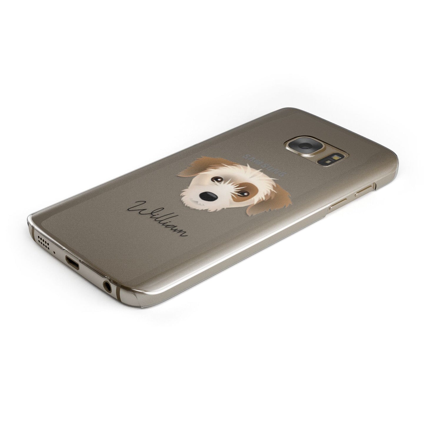 Yorkie Russell Personalised Samsung Galaxy Case Bottom Cutout