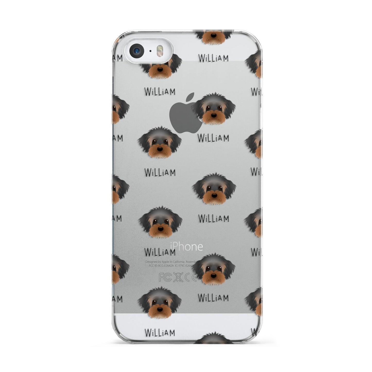 Yorkipoo Icon with Name Apple iPhone 5 Case