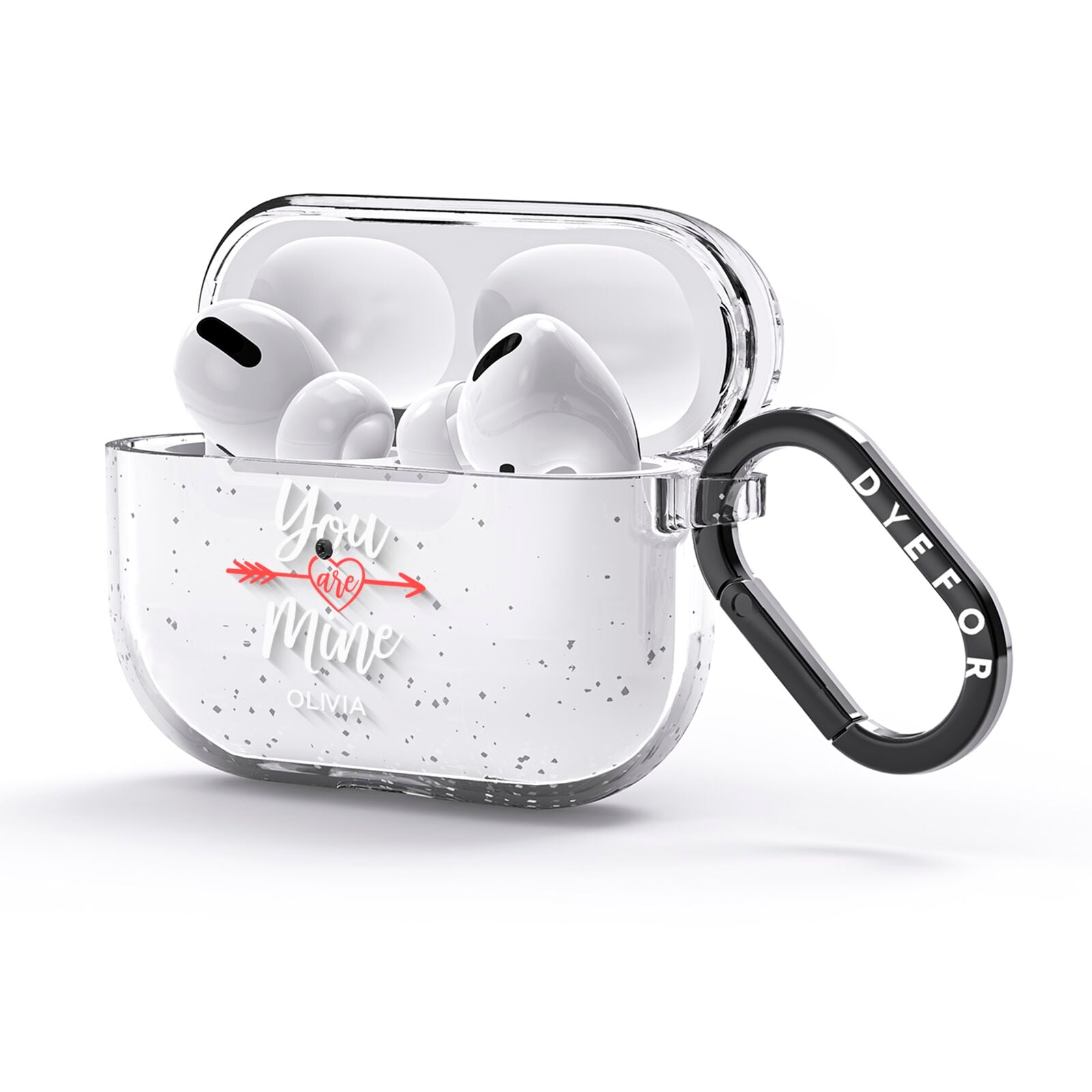 You Are Mine Personalised AirPods Glitter Case 3rd Gen Side Image