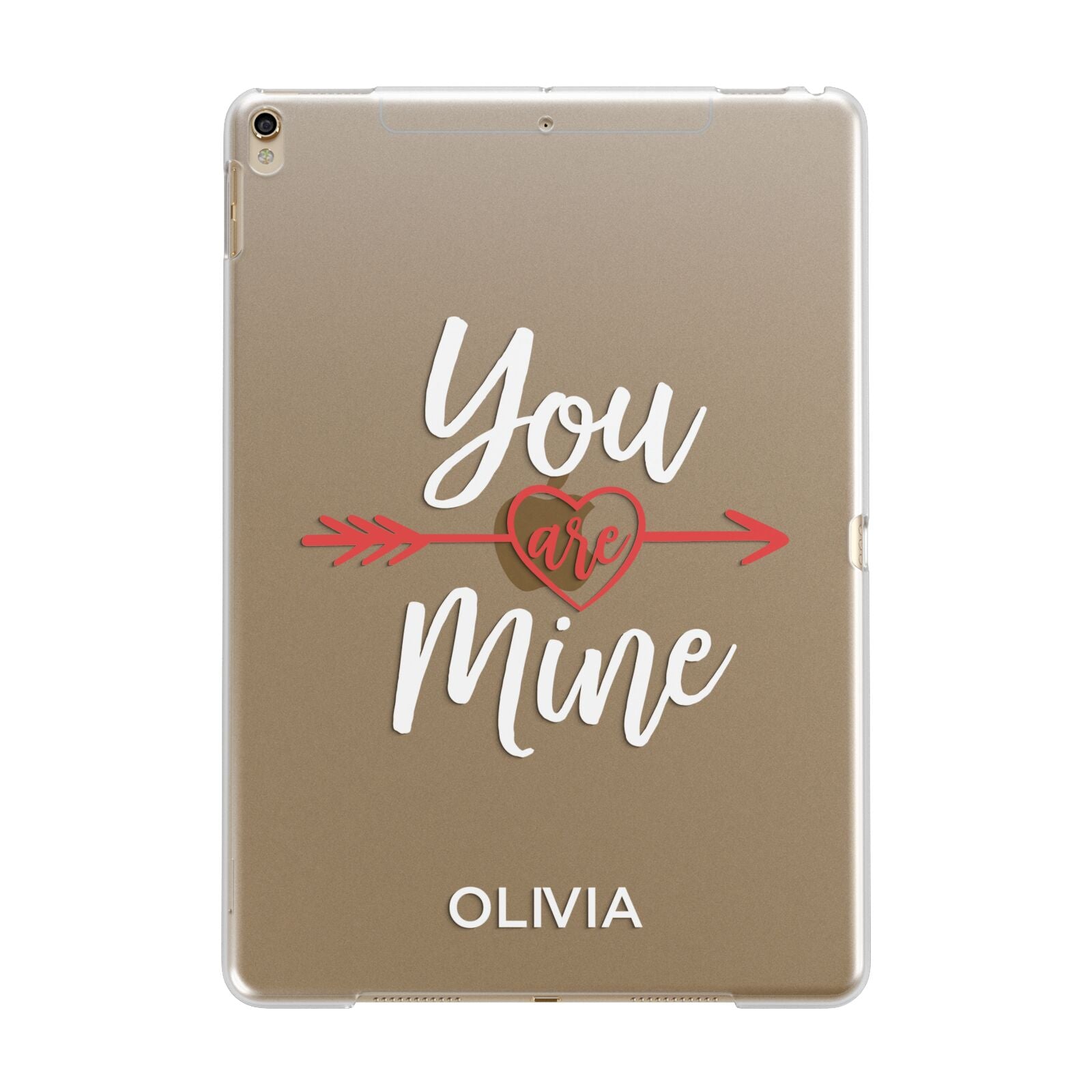 You Are Mine Personalised Apple iPad Gold Case