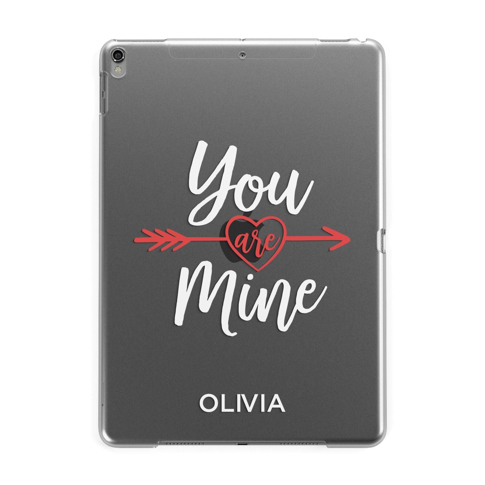 You Are Mine Personalised Apple iPad Grey Case