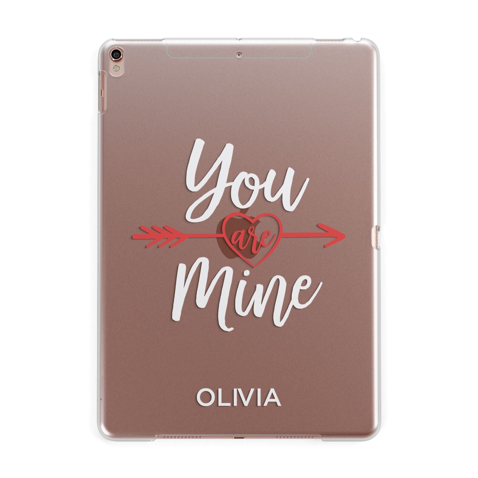 You Are Mine Personalised Apple iPad Rose Gold Case