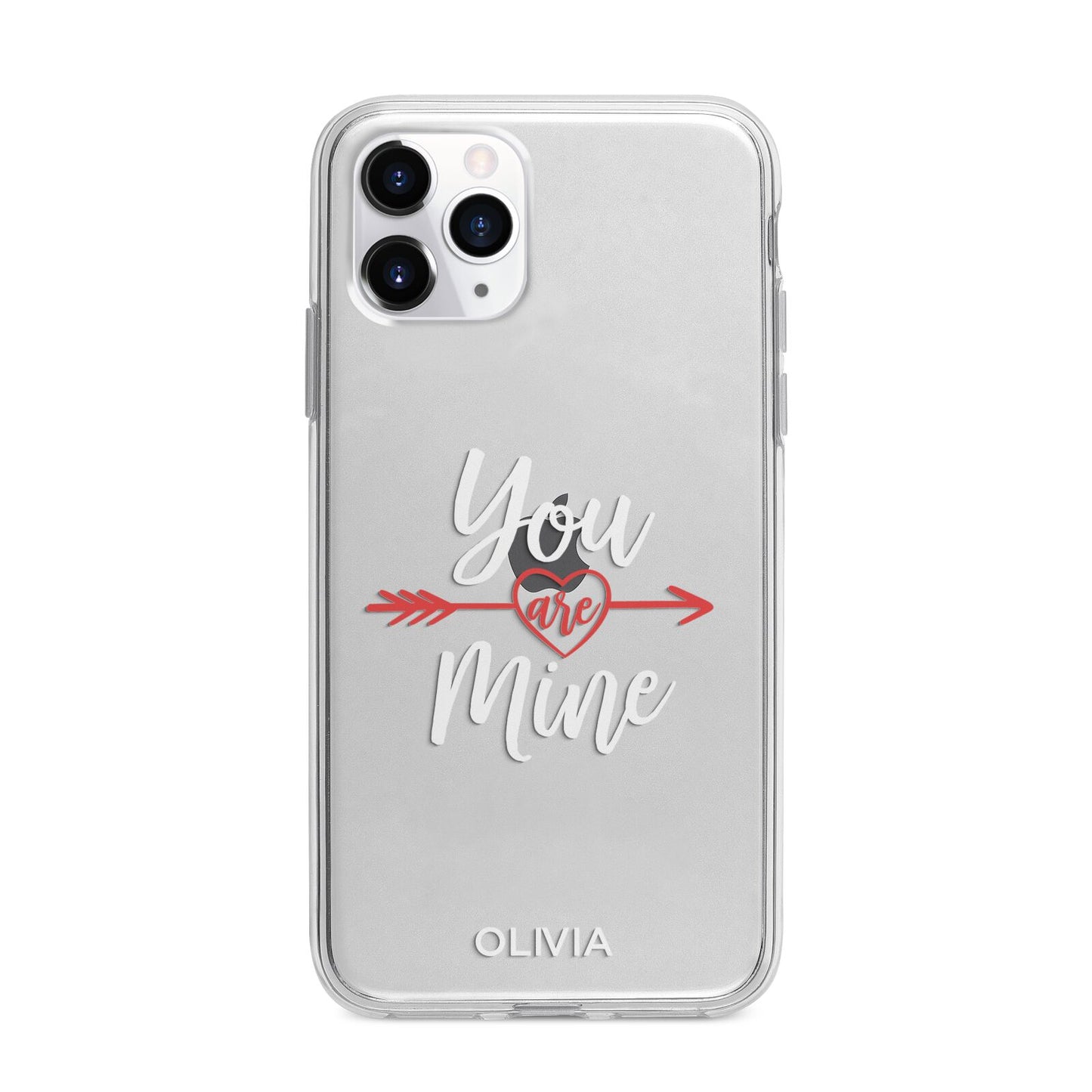 You Are Mine Personalised Apple iPhone 11 Pro Max in Silver with Bumper Case