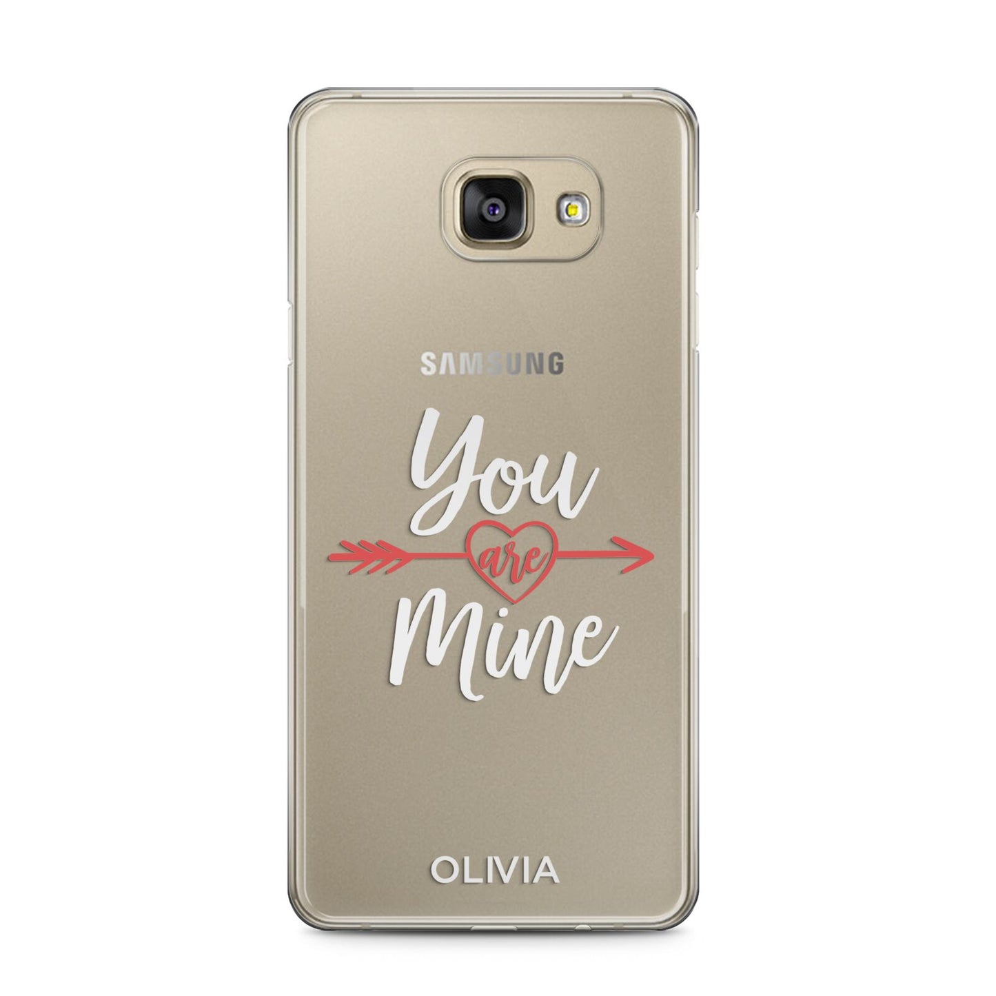 You Are Mine Personalised Samsung Galaxy A5 2016 Case on gold phone