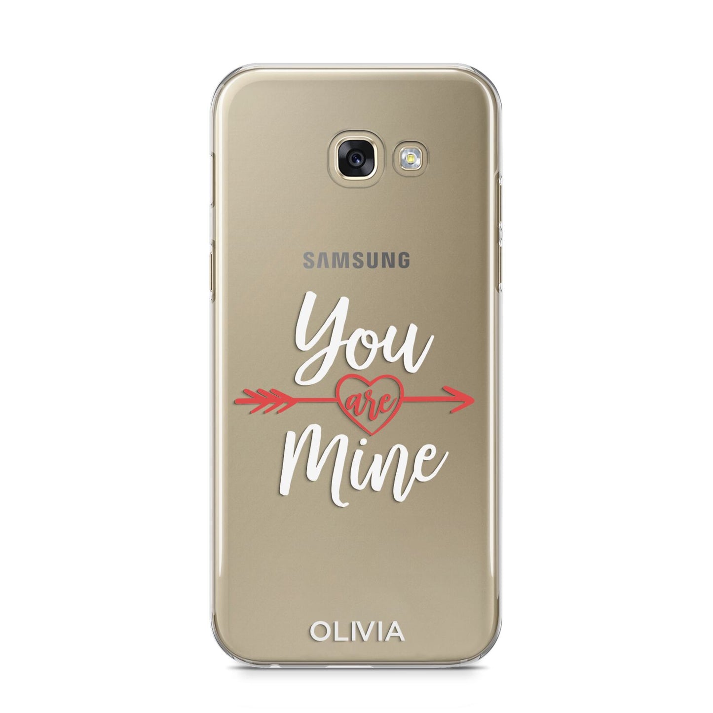 You Are Mine Personalised Samsung Galaxy A5 2017 Case on gold phone