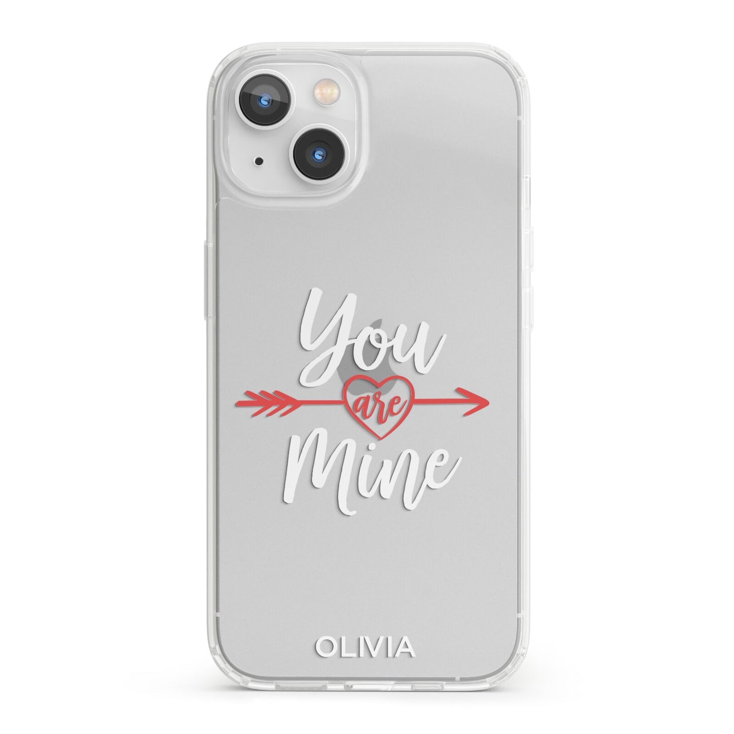 You Are Mine Personalised iPhone 13 Clear Bumper Case