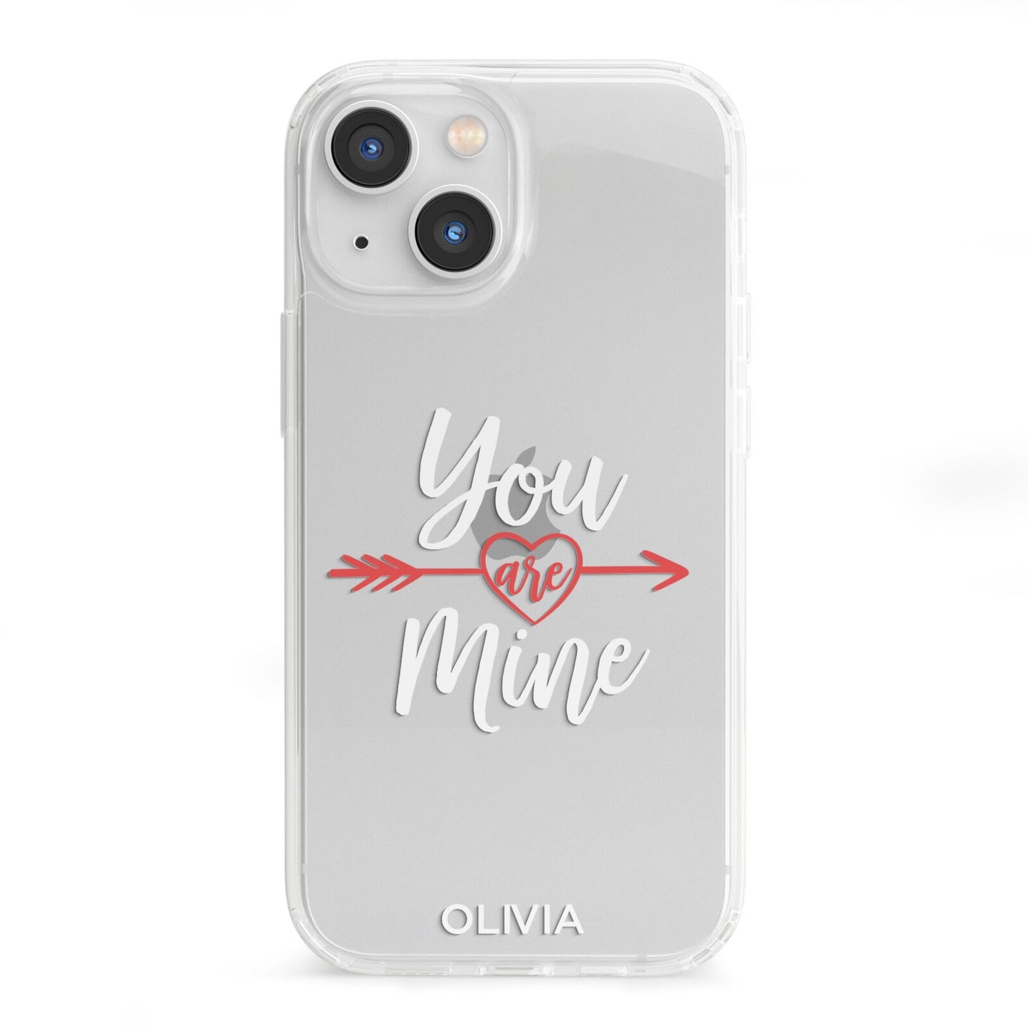 You Are Mine Personalised iPhone 13 Mini Clear Bumper Case