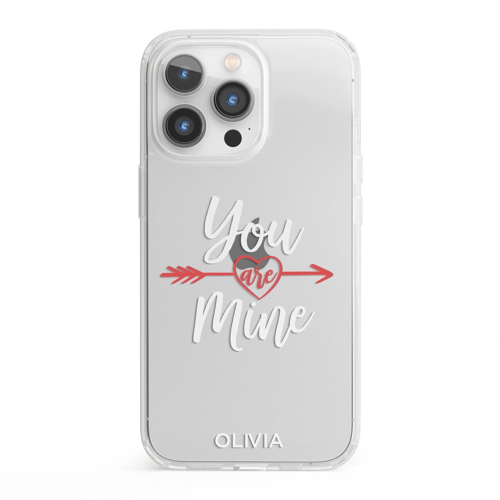 You Are Mine Personalised iPhone 13 Pro Clear Bumper Case