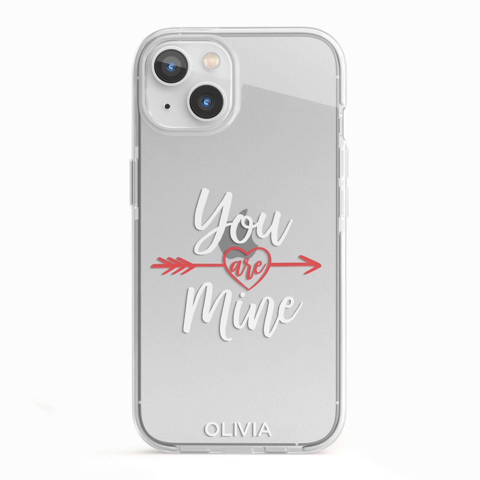 You Are Mine Personalised iPhone 13 TPU Impact Case with White Edges