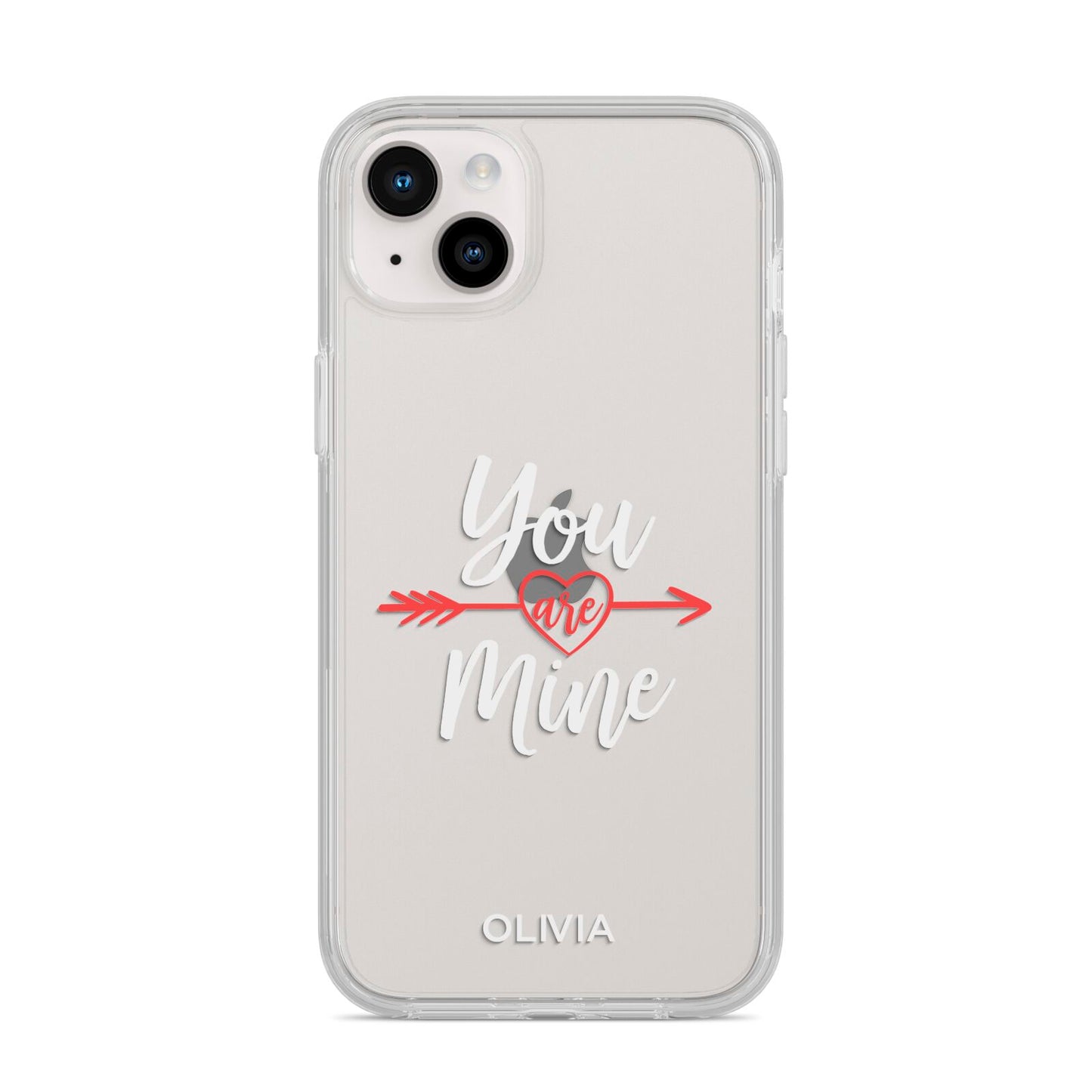 You Are Mine Personalised iPhone 14 Plus Clear Tough Case Starlight