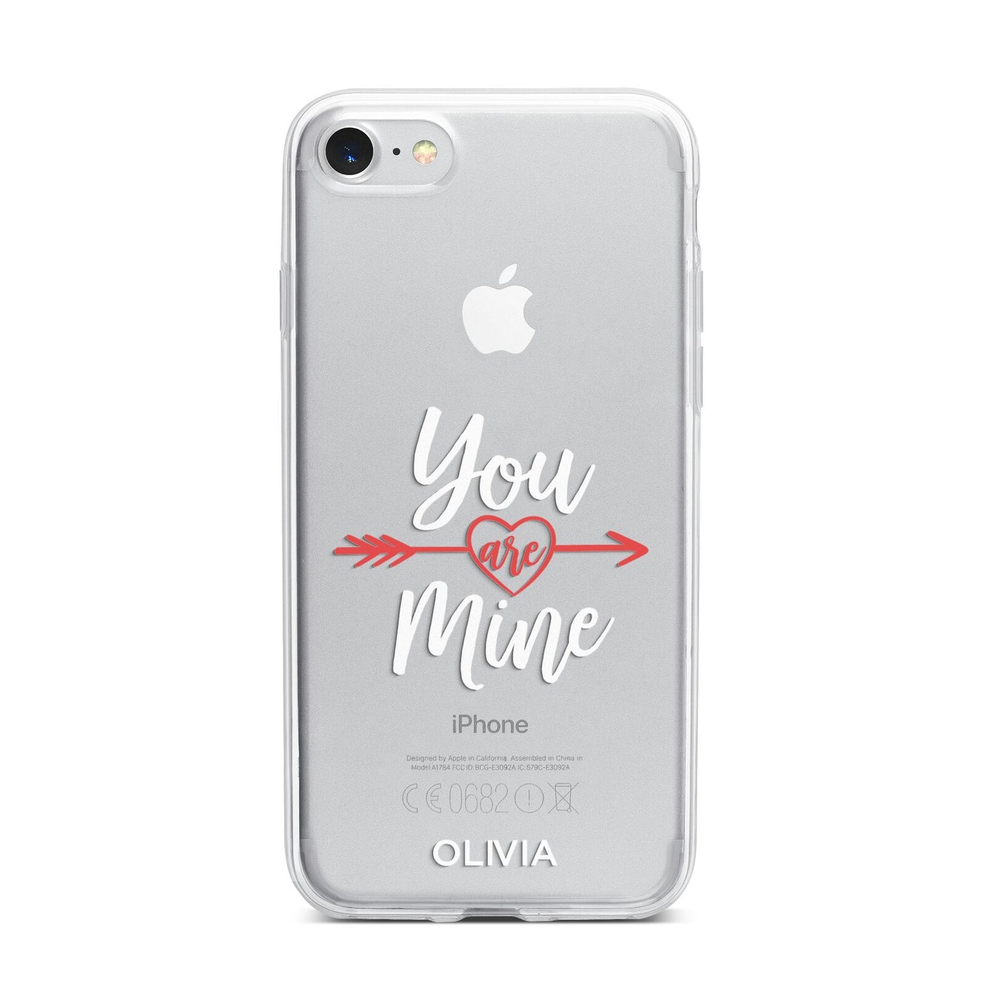 You Are Mine Personalised iPhone 7 Bumper Case on Silver iPhone