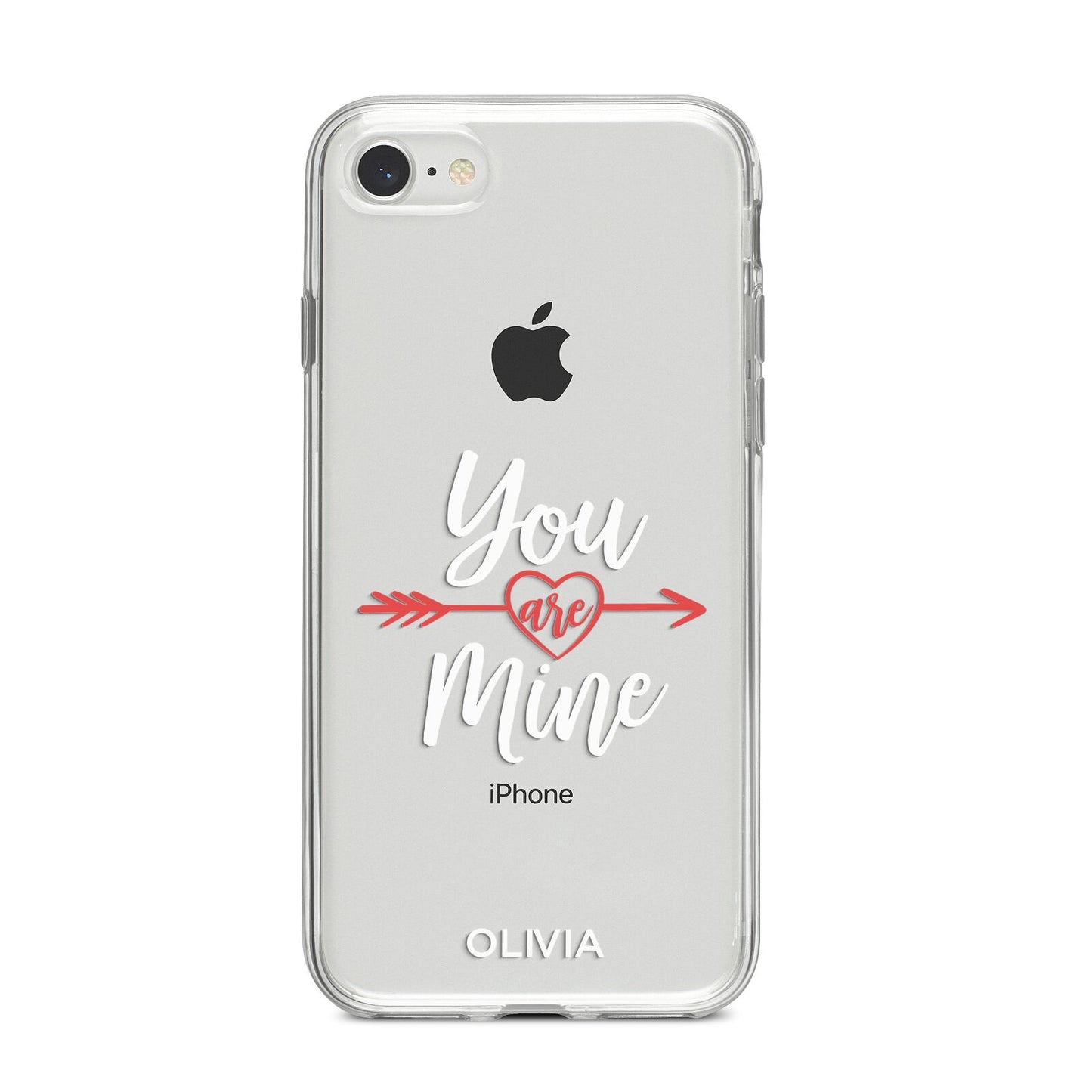 You Are Mine Personalised iPhone 8 Bumper Case on Silver iPhone