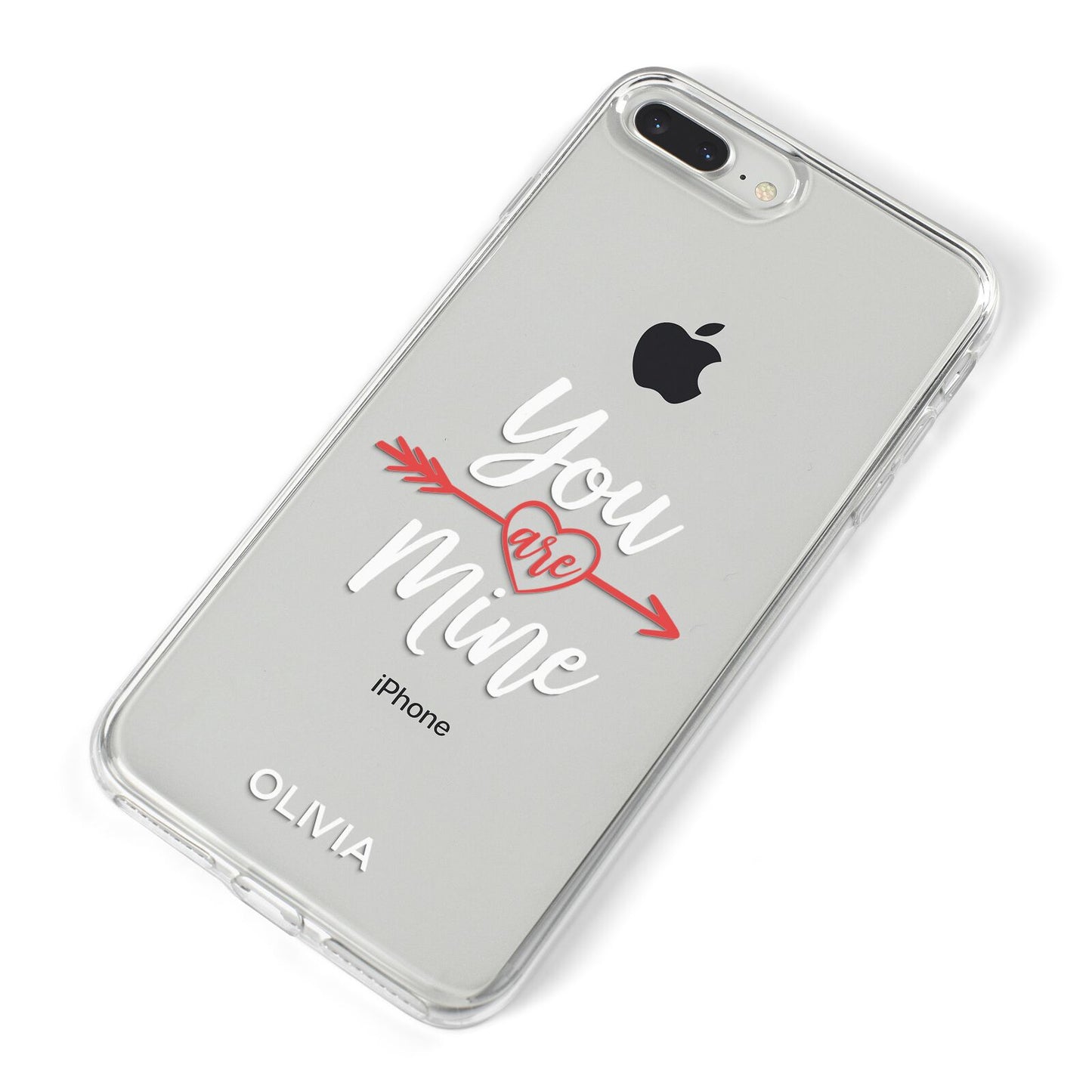 You Are Mine Personalised iPhone 8 Plus Bumper Case on Silver iPhone Alternative Image