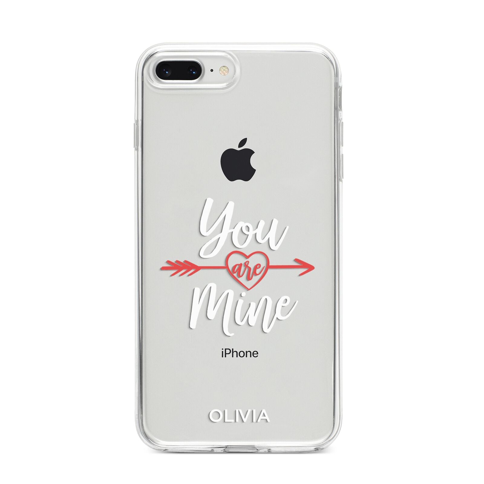 You Are Mine Personalised iPhone 8 Plus Bumper Case on Silver iPhone