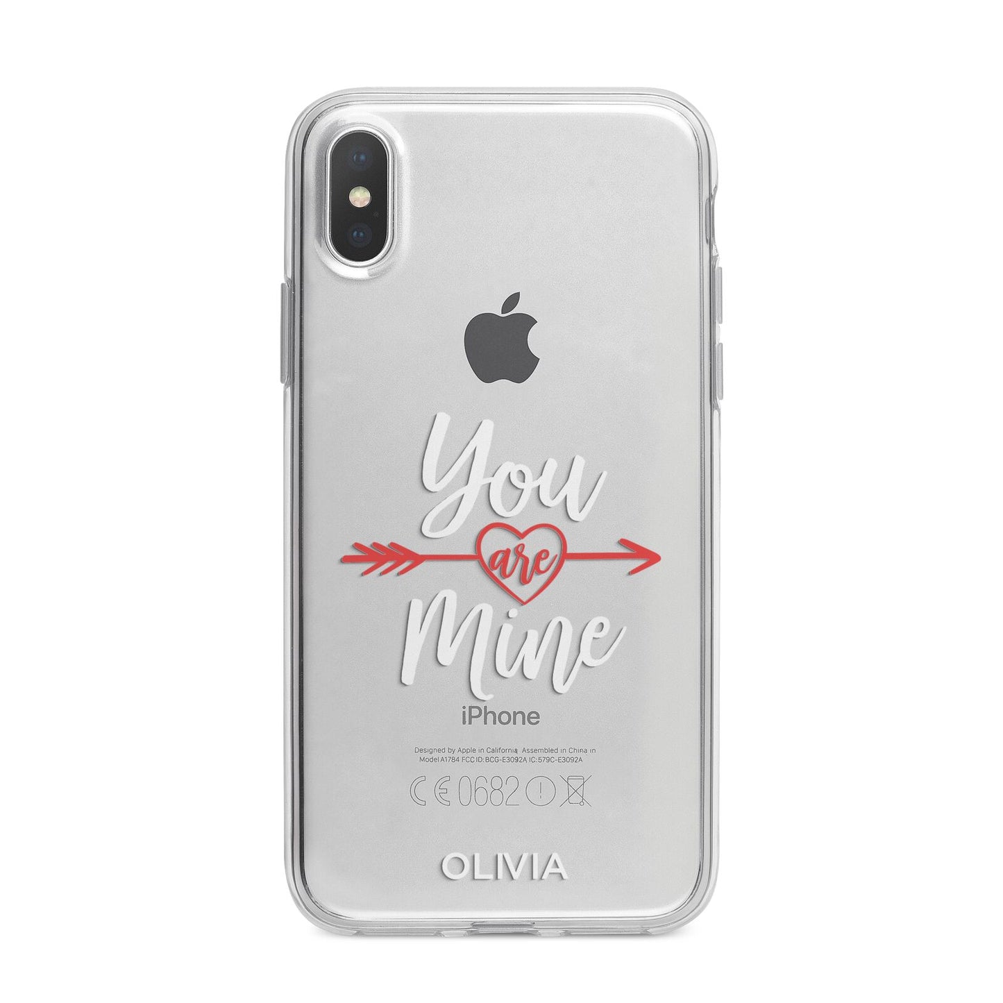 You Are Mine Personalised iPhone X Bumper Case on Silver iPhone Alternative Image 1