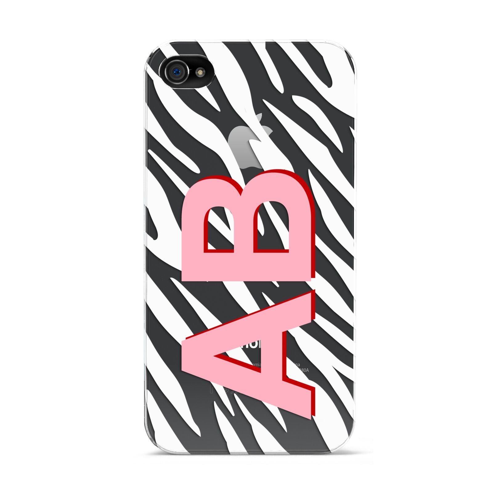 Zebra Initials Apple iPhone 4s Case