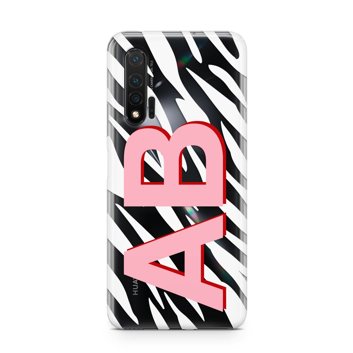 Zebra Initials Huawei Nova 6 Phone Case