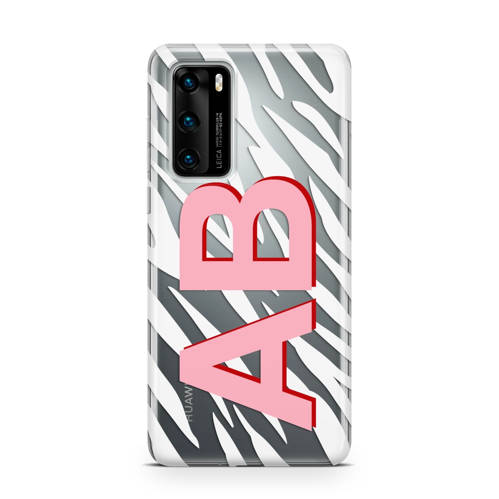 Zebra Initials Huawei P40 Phone Case