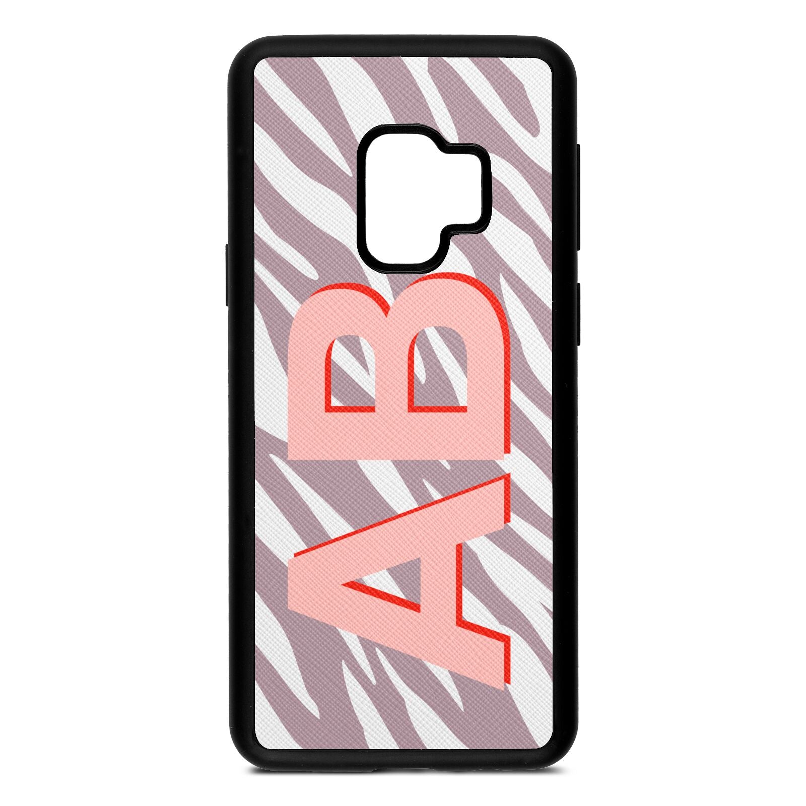 Zebra Initials Lotus Saffiano Leather Samsung S9 Case