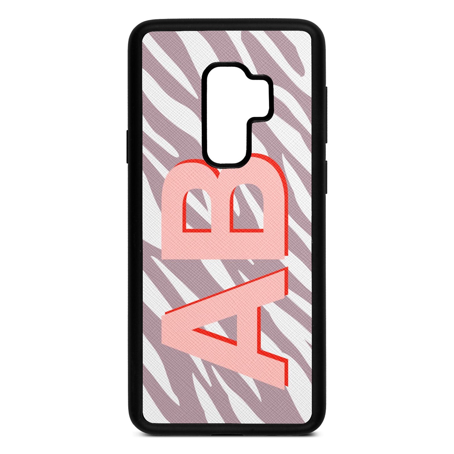 Zebra Initials Lotus Saffiano Leather Samsung S9 Plus Case