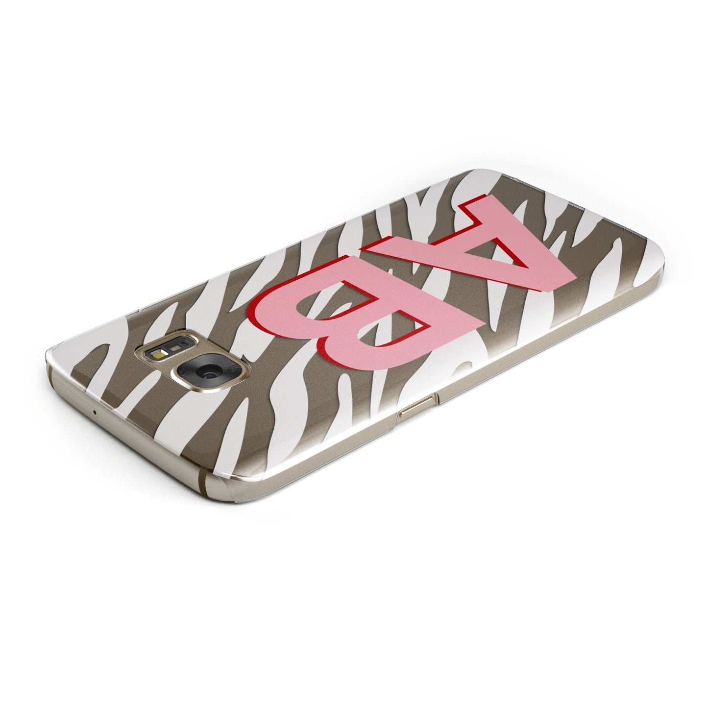 Zebra Initials Samsung Galaxy Case Top Cutout