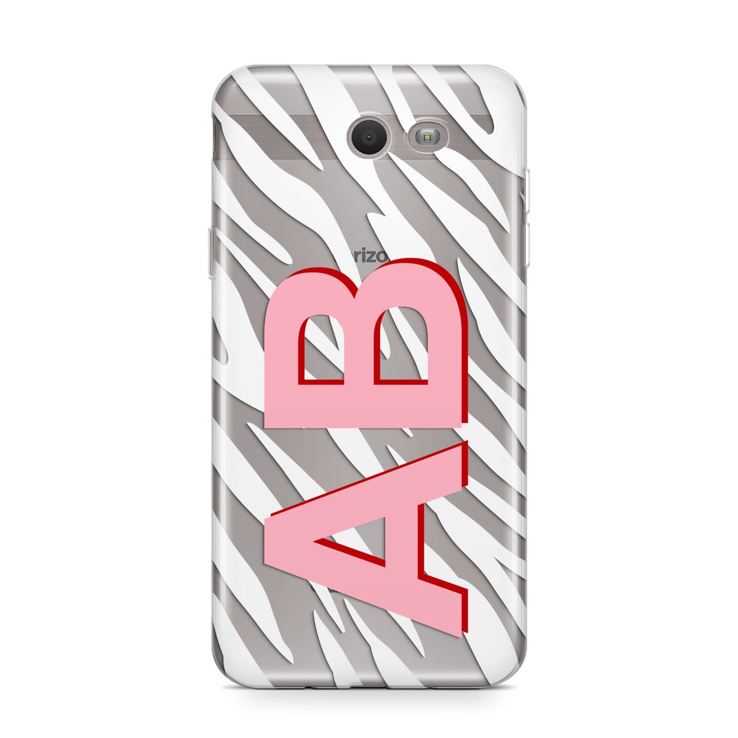 Zebra Initials Samsung Galaxy J7 2017 Case