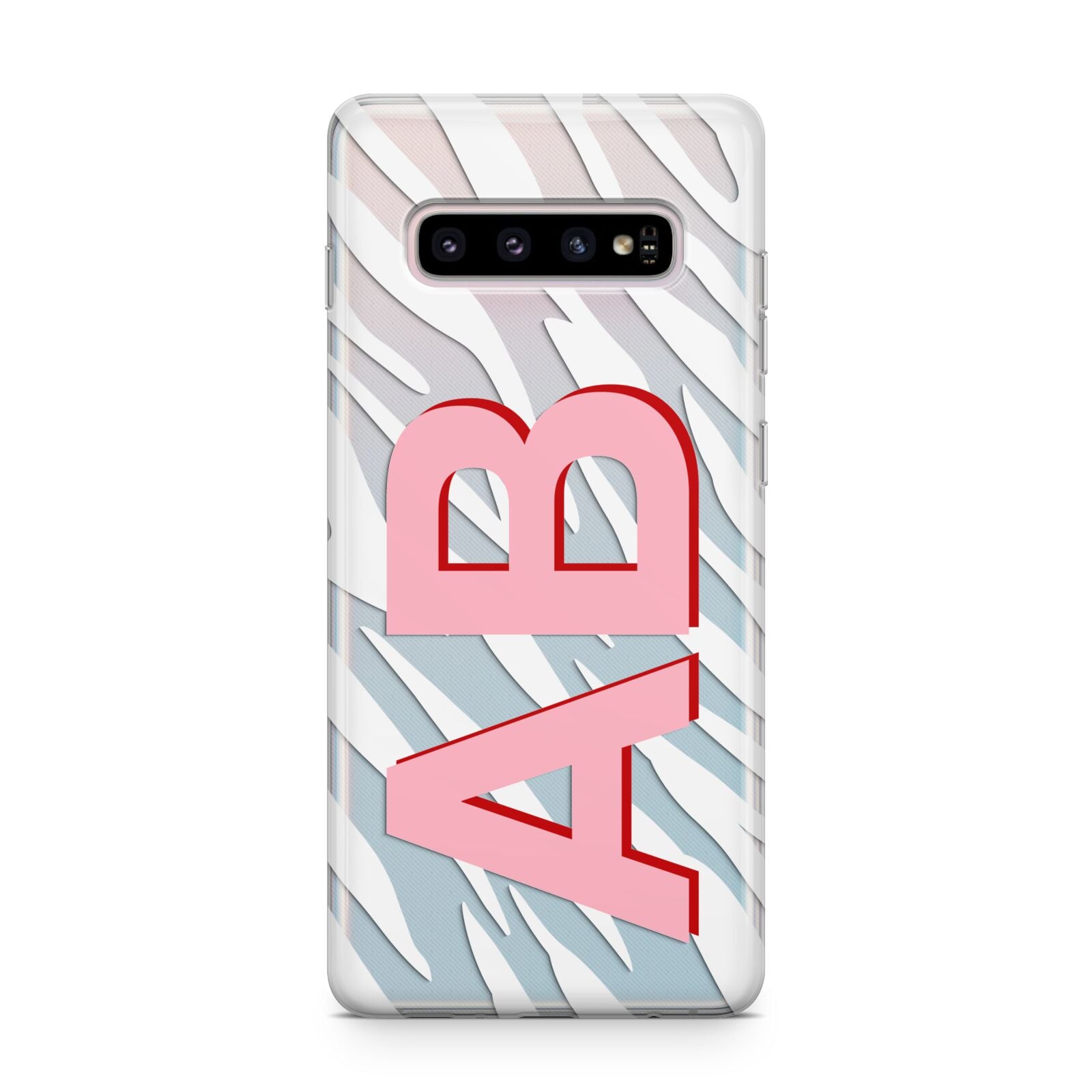 Zebra Initials Samsung Galaxy S10 Plus Case